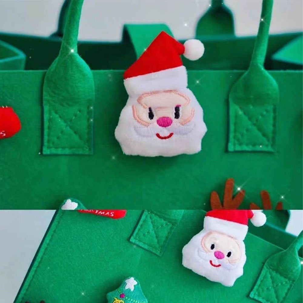 AUzzO~ Geschenkpapier Tragbares, Süßigkeiten für für Alles Weihnachtsdekoration geschenktüte Weihnachtsfeier Apfeltasche Weihnachten bereithalten