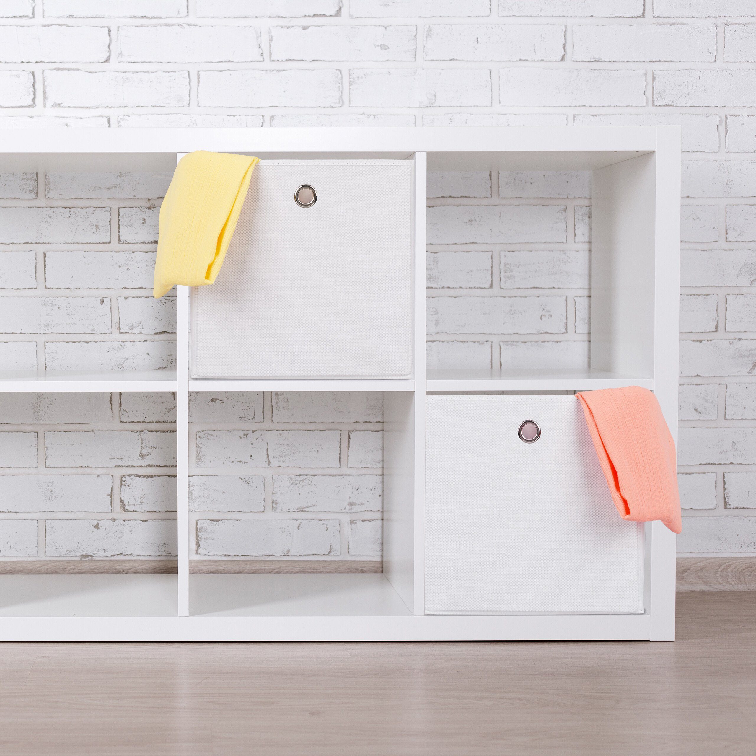 relaxdays Aufbewahrungsbox im 4er Set, Weiß günstig online kaufen