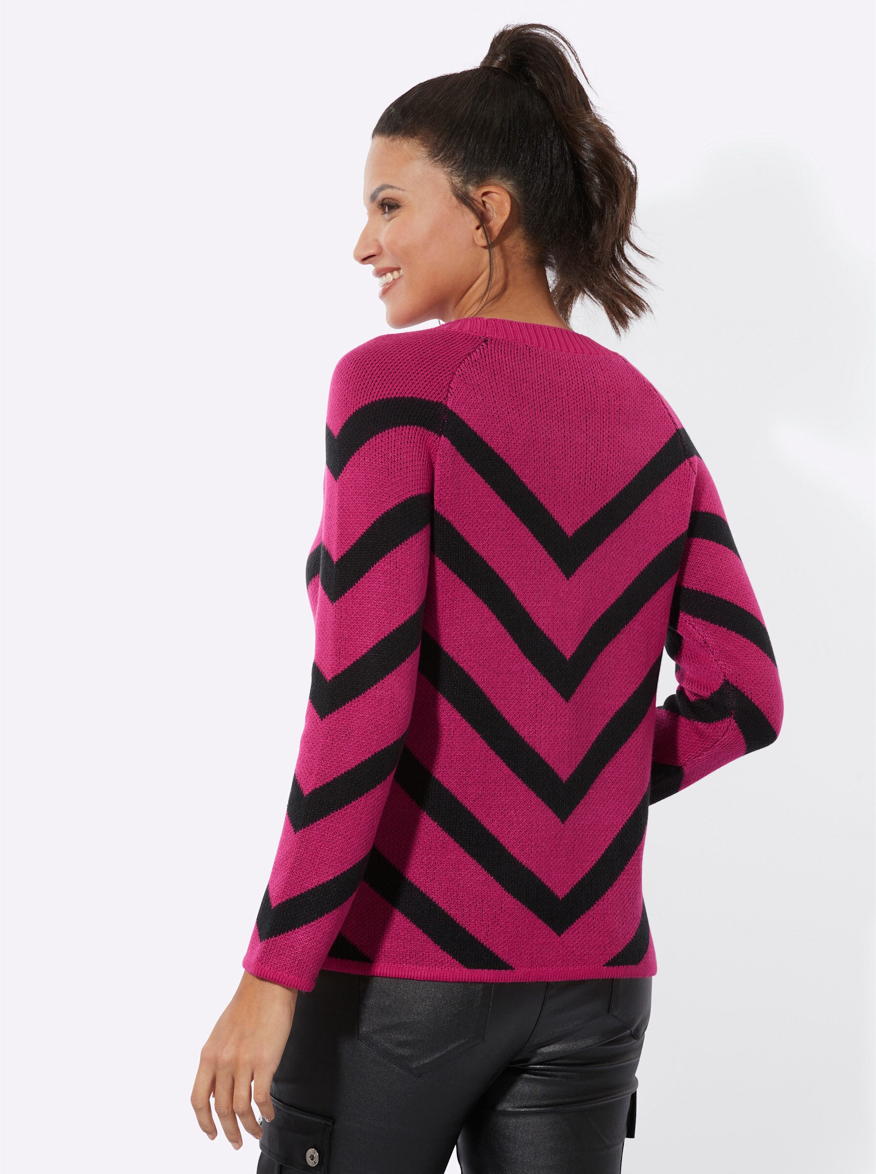 Sieh an! Strickpullover Jacquard-Pullover günstig online kaufen