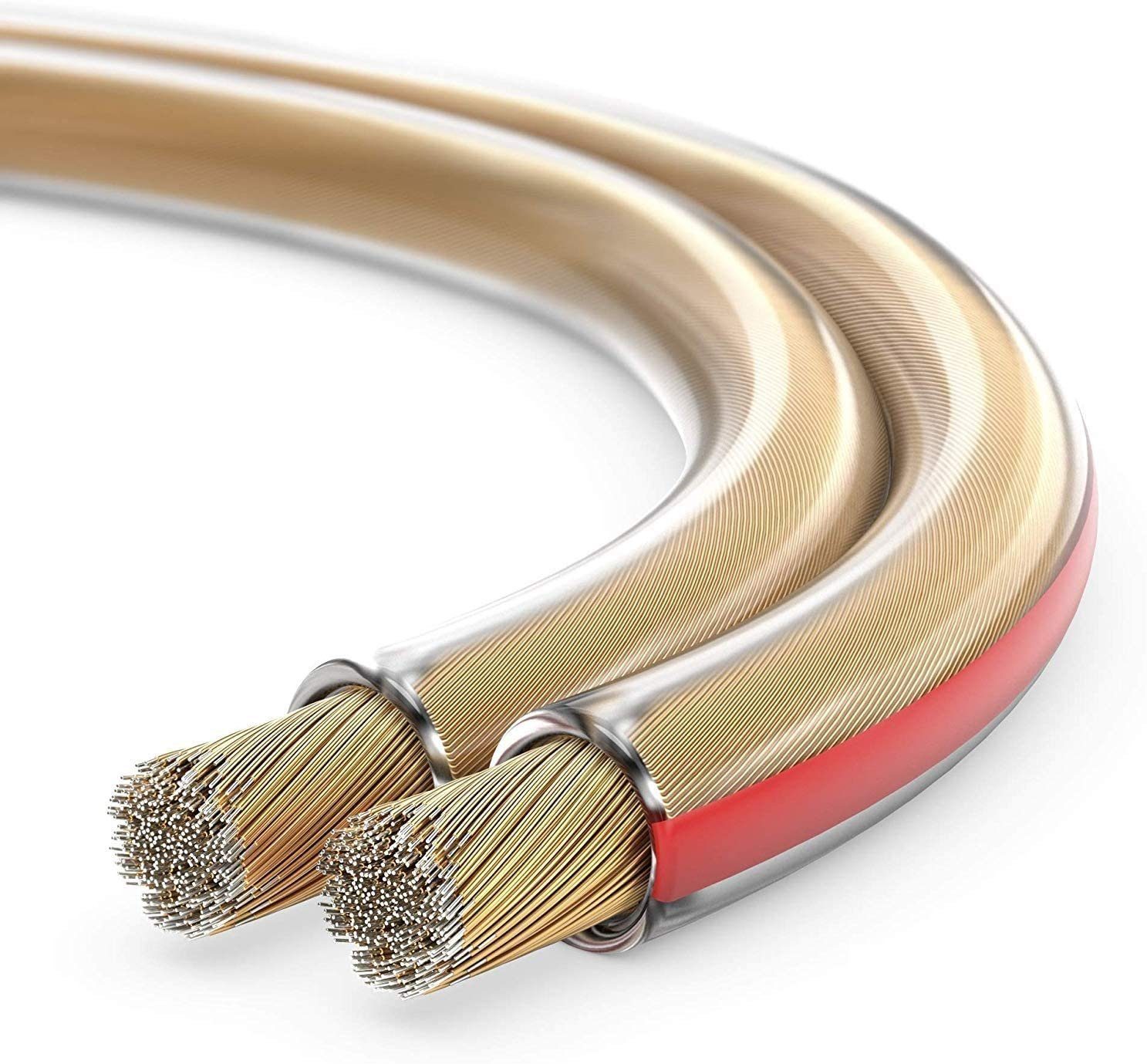 conecto conecto 10m Lautsprecherkabel Lautsprecher Boxen Kabel 2x1,5mm² CCA Audio-Kabel