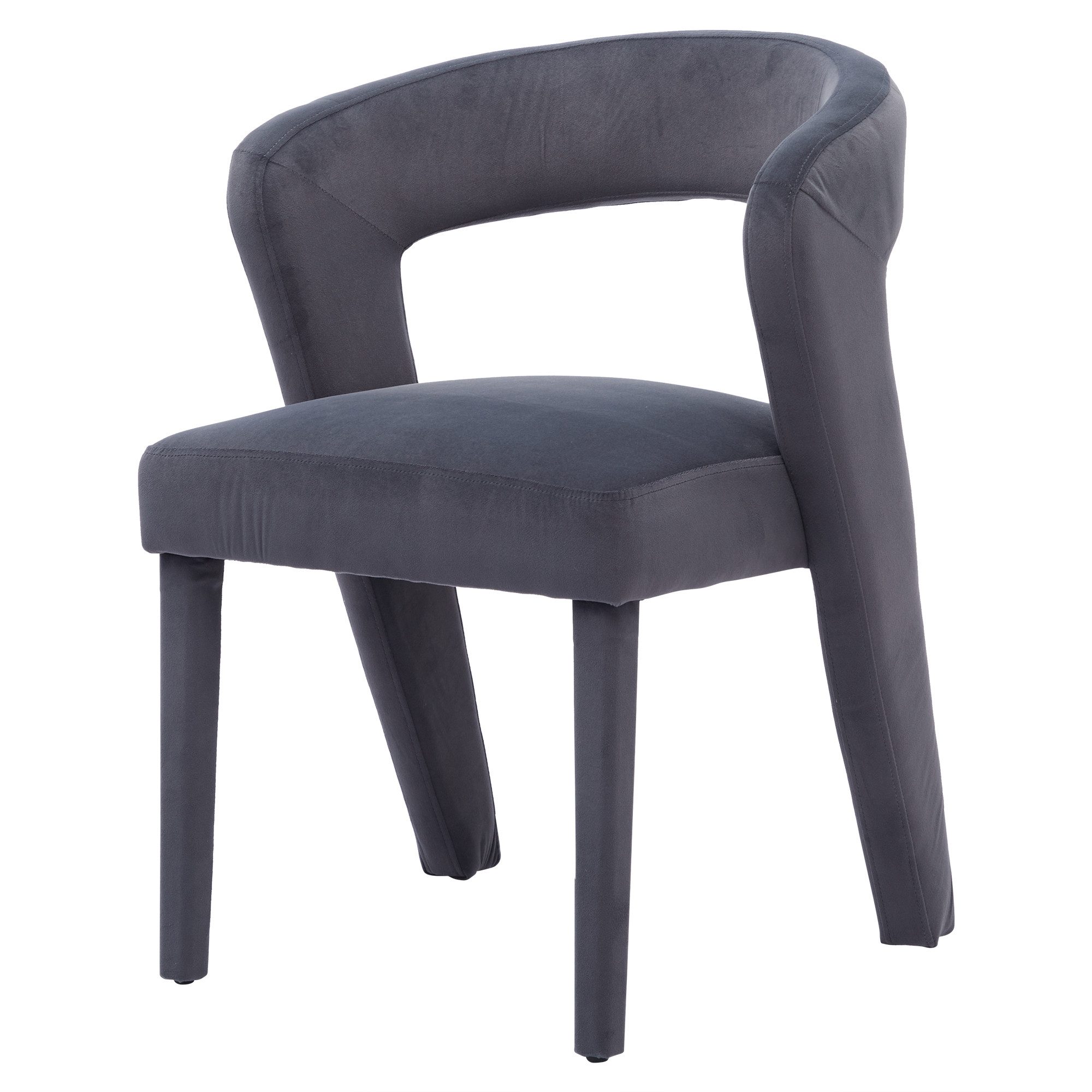 IDEASY Ohrensessel Sessel, Loungesessel, Ohrensessel mit hohler Lehne, Esszimmerstuhl (1-St), Seidiger Samt, bequem gepolstert, 59x60x79 cm, Belastbarkeit 150 kg