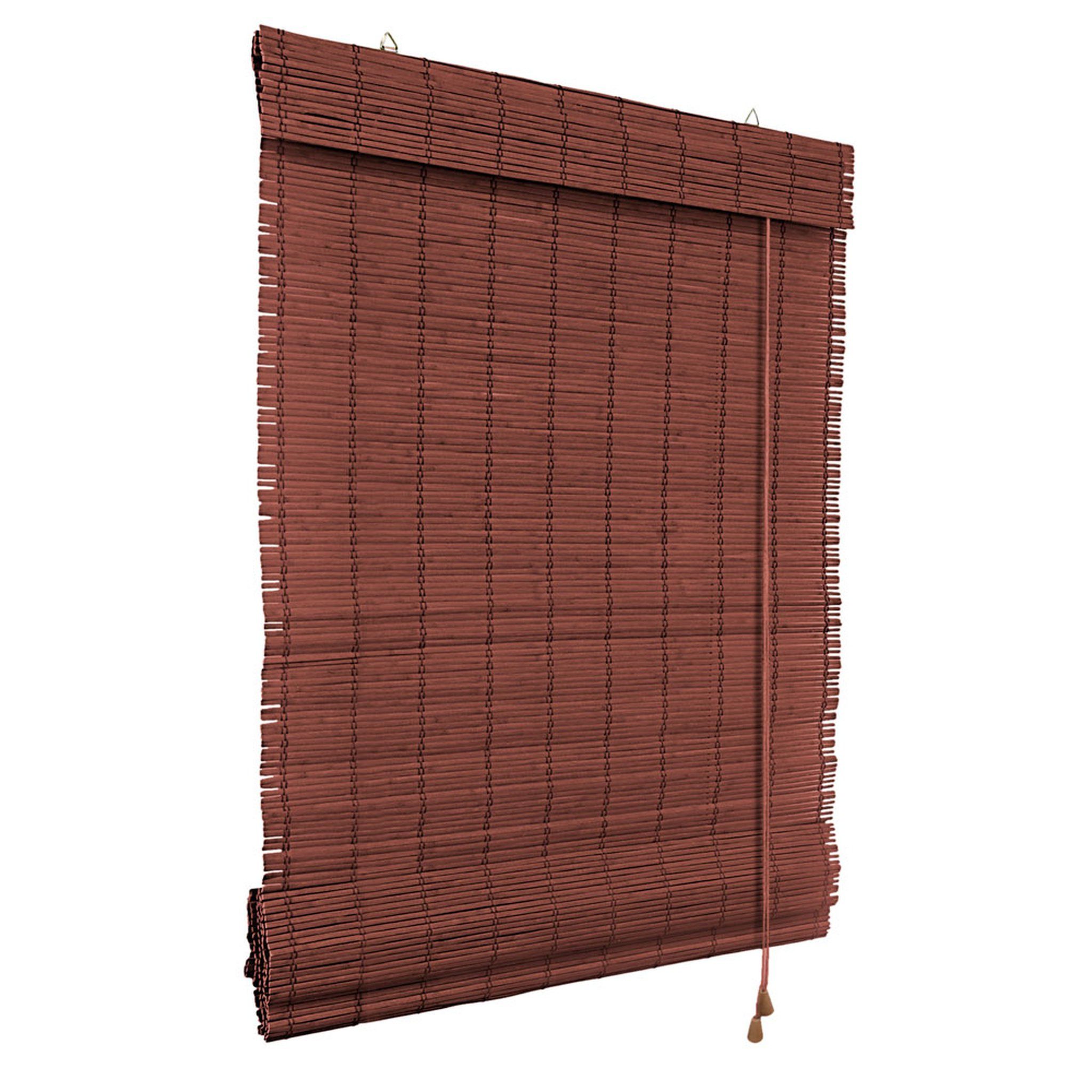 Victoria M. Raffrollo Bambus-Raffrollo, 40 x 130 cm, kirsche, mit Hakenaufhängung, ohne Bohren, freihängend, zum Schrauben, Bambus