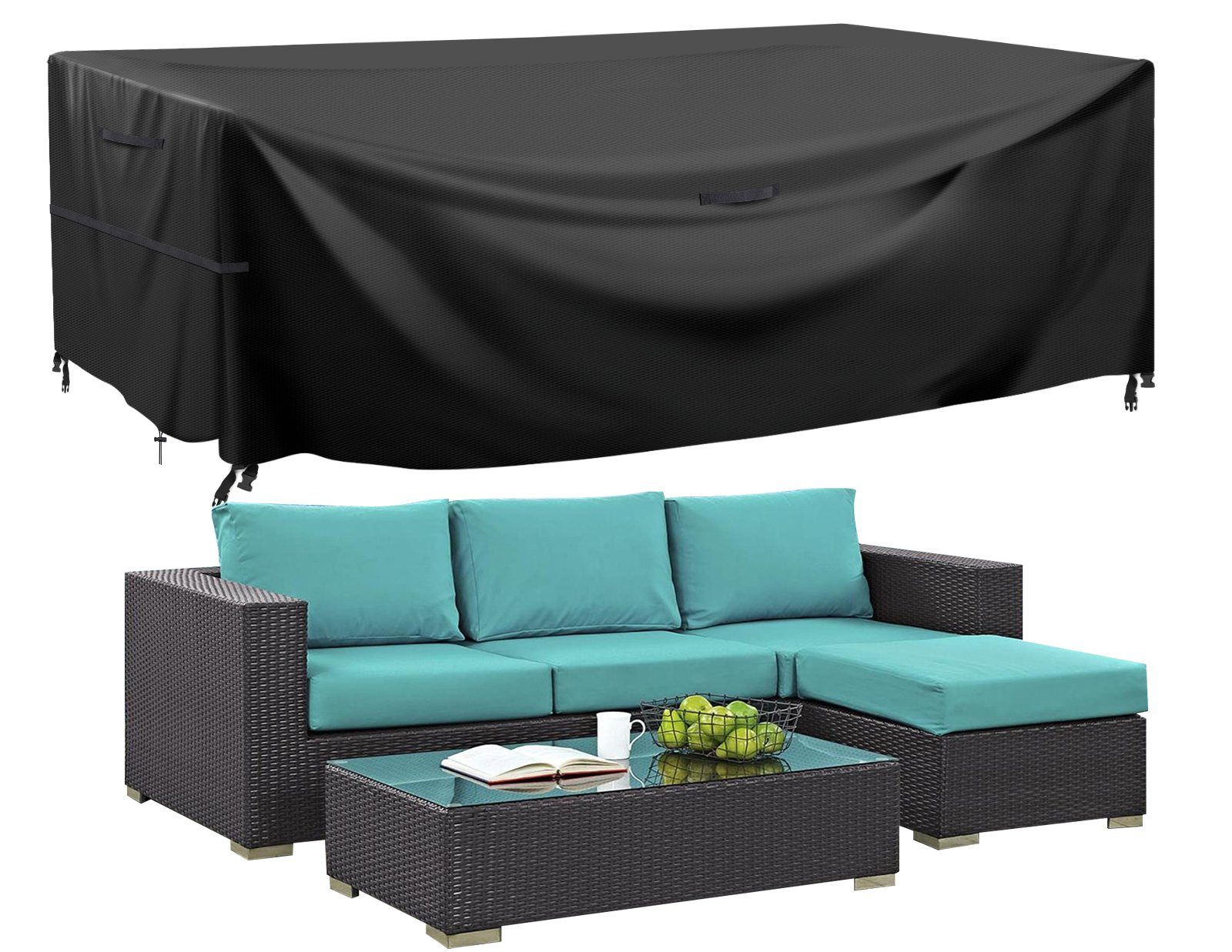 KING DO WAY Gartenmöbel-Schutzhülle (1-St), 180x120x74cm Plane für Loungeset