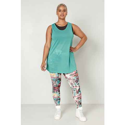 Angel of Style Longtop Long-Top A-Line Strukturjersey Rundhals