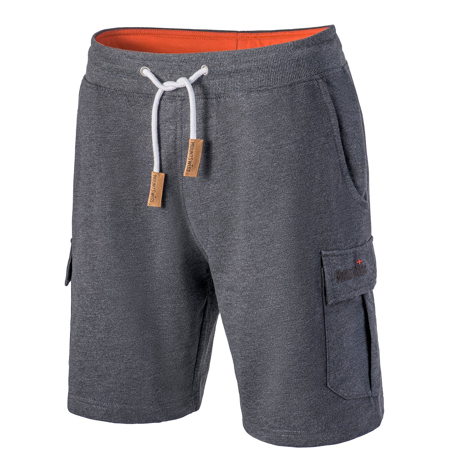 Mount Swiss Shorts Mount Swiss Kurze CARGO Freizeithose Herren (1-tlg) 2 Seitentaschen, 2 Beintaschen + 2 Gesäßtaschen mit Reißverschluss