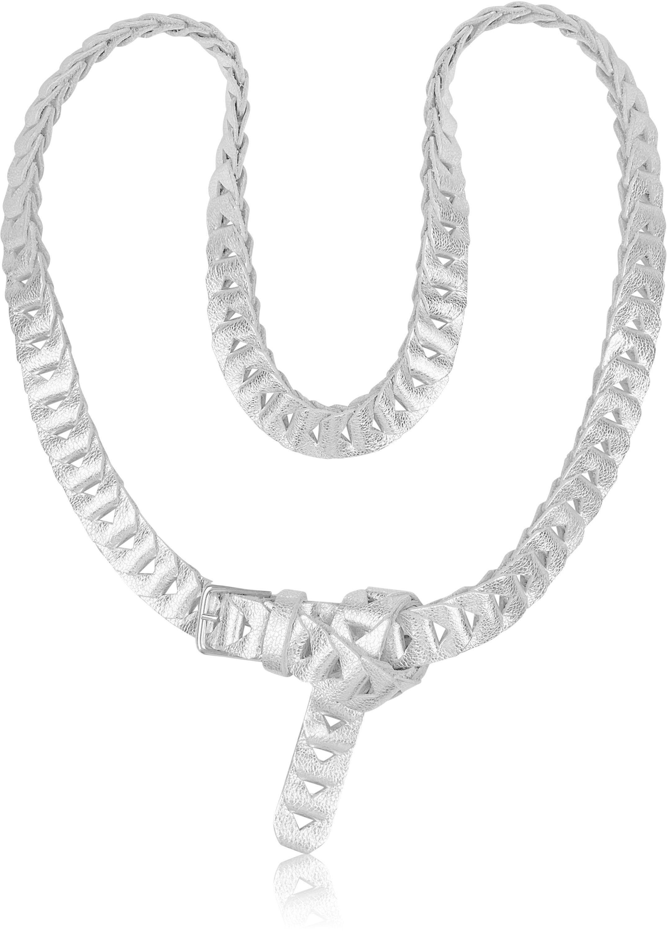 COLLEZIONE ALESSANDRO Ledergürtel Element aus dutzenden Lederelementen