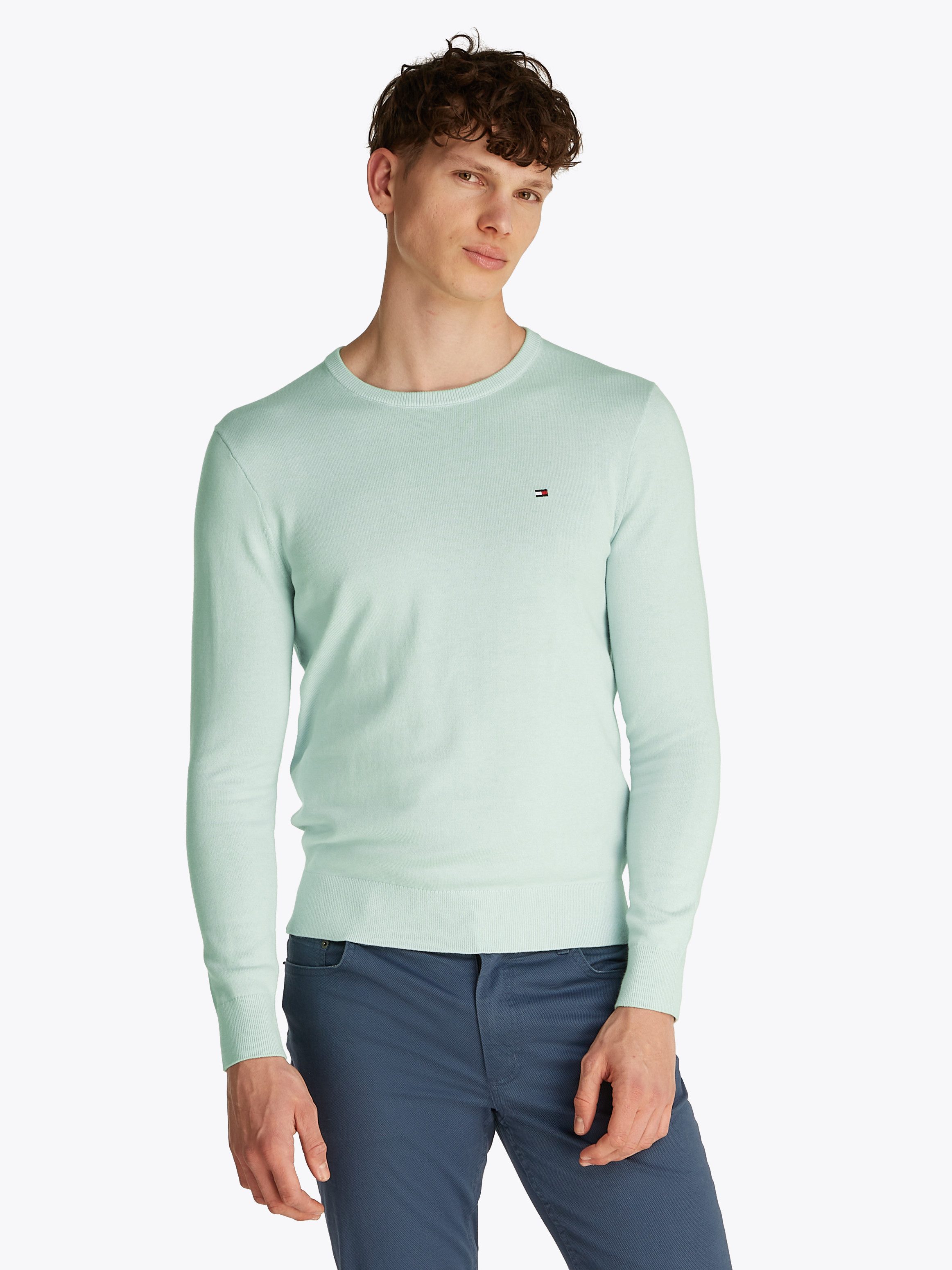 Tommy Hilfiger Rundhalspullover ESSENTIAL COTTON CREW NECK 100% Baumwolle C günstig online kaufen