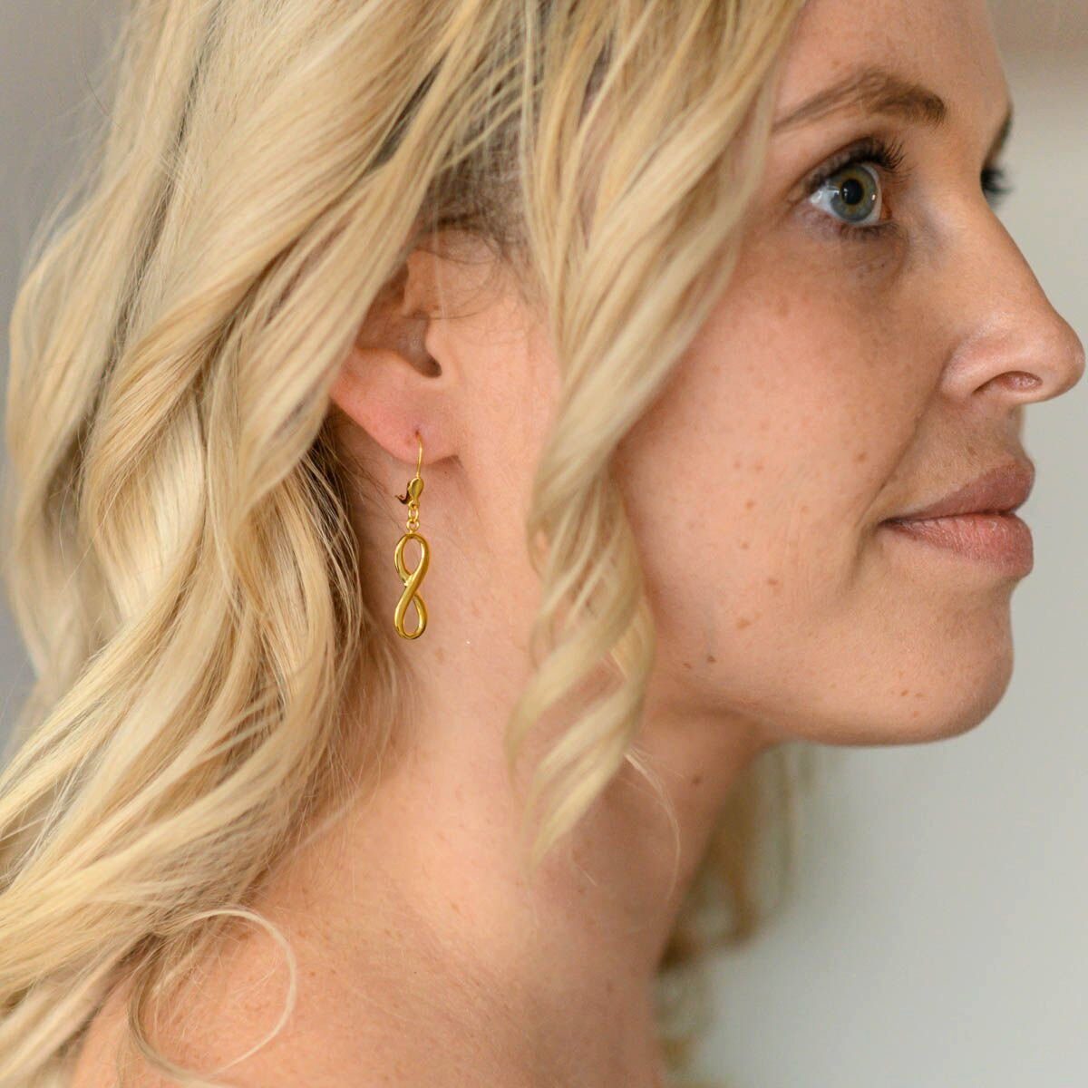 Materia Paar Ohrhänger Unendlichkeit / Infinity Gold SO-249, aus 925 Silber günstig online kaufen