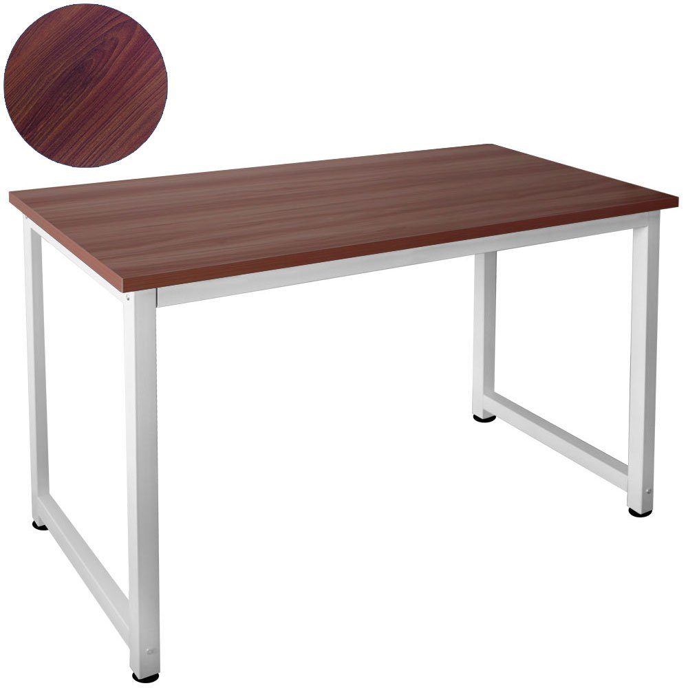 Kingpower Schreibtisch Tisch Computertisch Schreibtisch Bürotisch 120 x 60 cm Auswahl Kingpower Weiß / Teak | Schreibtische