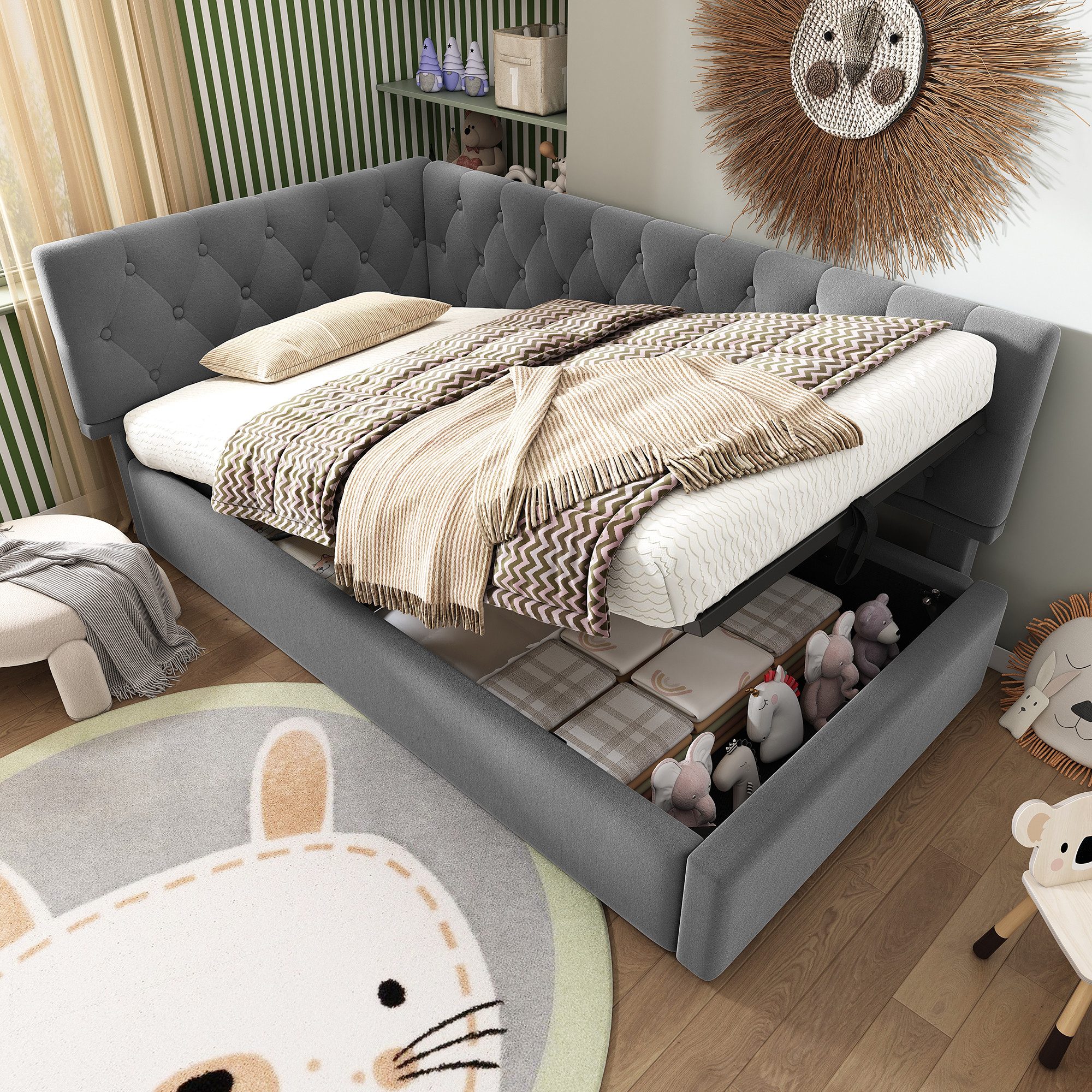 Flieks Polsterbett, Kinderbett Daybett 90x200cm Schlafsofa günstig online kaufen