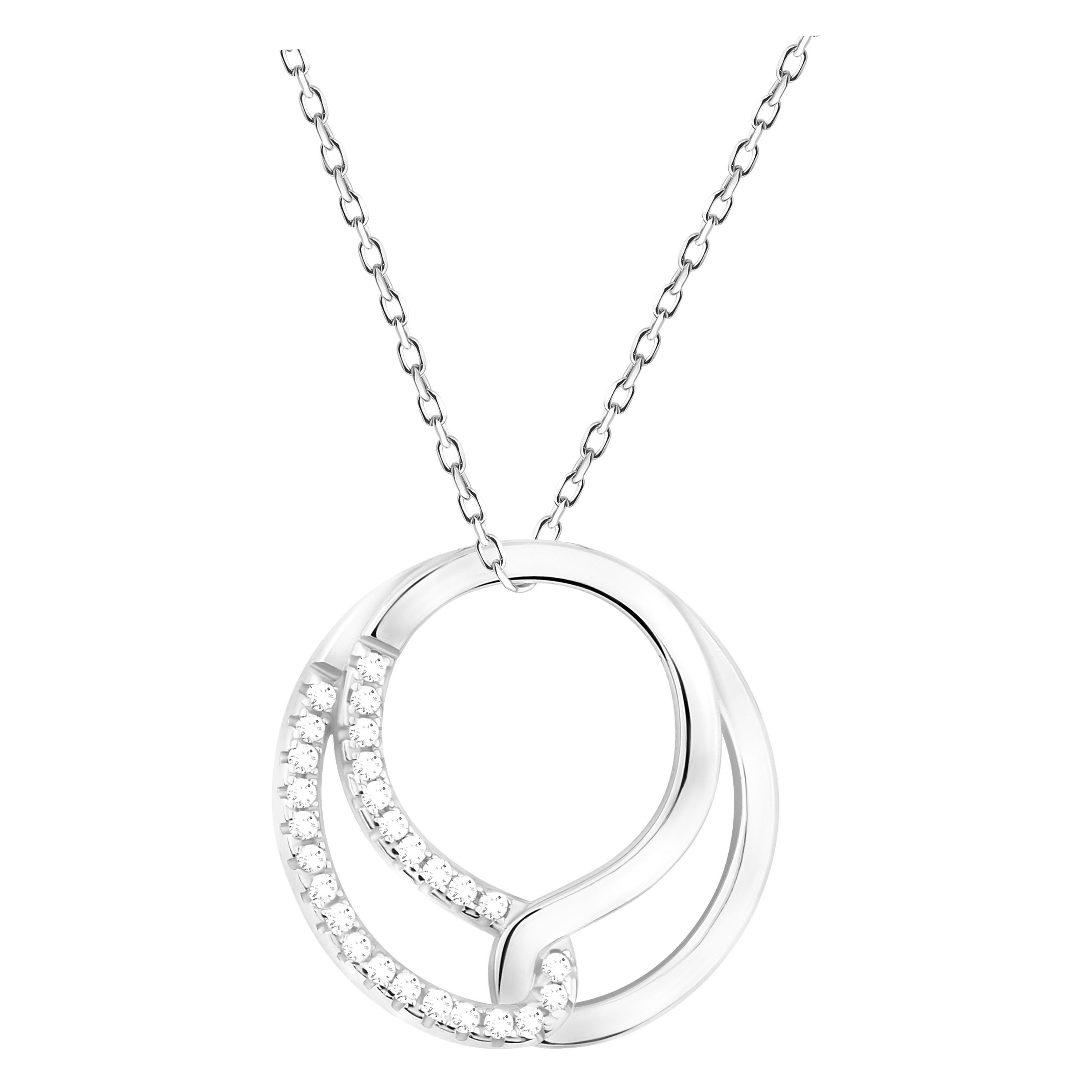 Sofia Milani Kette mit Anhänger Kreis, 925 Silber Damen Schmuck