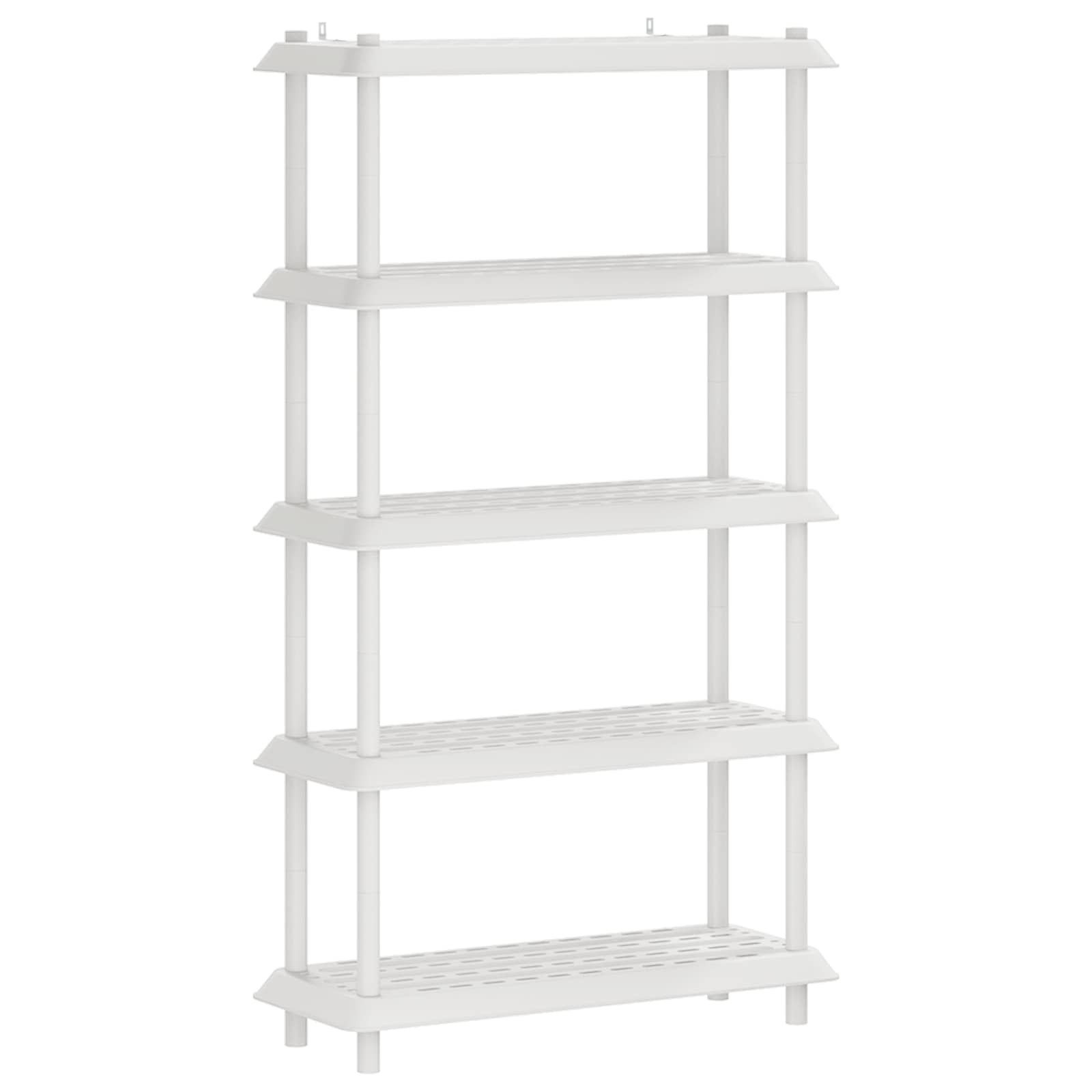 vidaXL Bücherregal Regaleinheit 5 Ebenen 100 x 40 x 177 cm PP Weiß, 1-tlg.