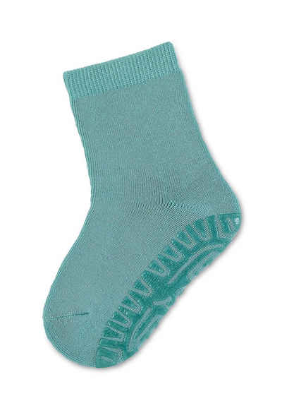 Sterntaler® ABS-Socken Fliesen Flitzer SOFT uni Rutschsocken mit Vollplüsch im Sohlenbereich, ABS- Söckchen
