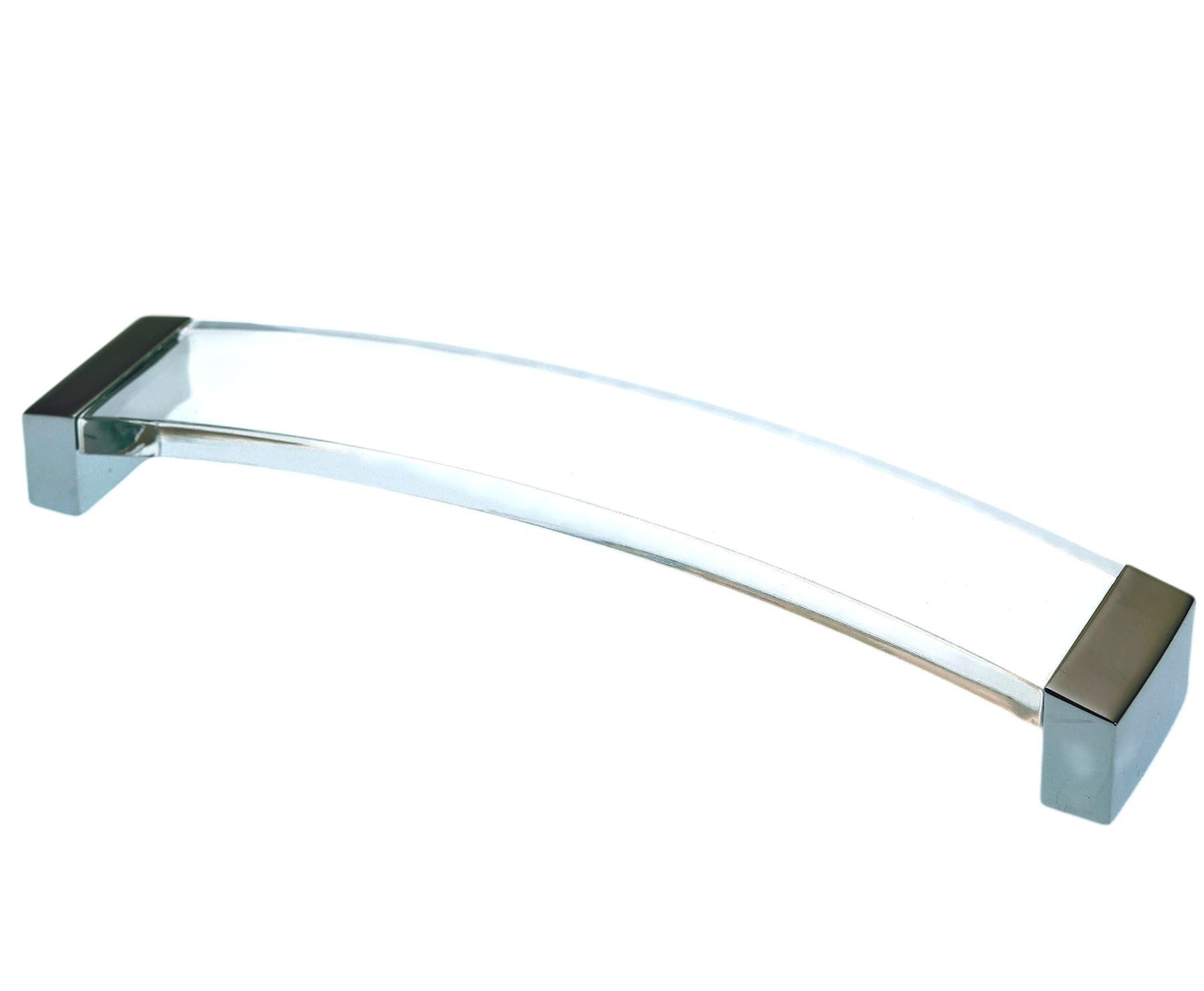 livingpoint24 Möbelgriff Möbelgriff BA 160mm Küchengriff Acrylglas & Chrom glänzend Türgriff (1-St., 20), Modern