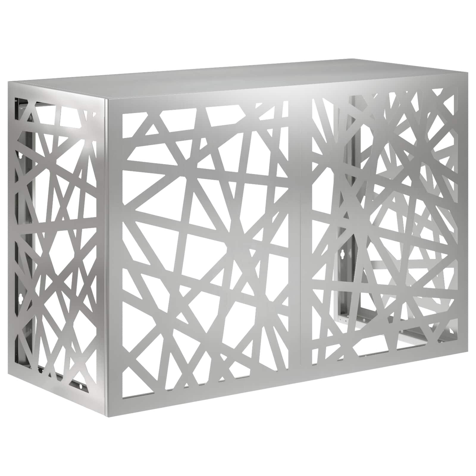 vidaXL Wärmepumpen-Verkleidung 90 x 40 x 60 cm Abdeckung Verkleidung Klimaanlage Silber 90x40x60 cm V