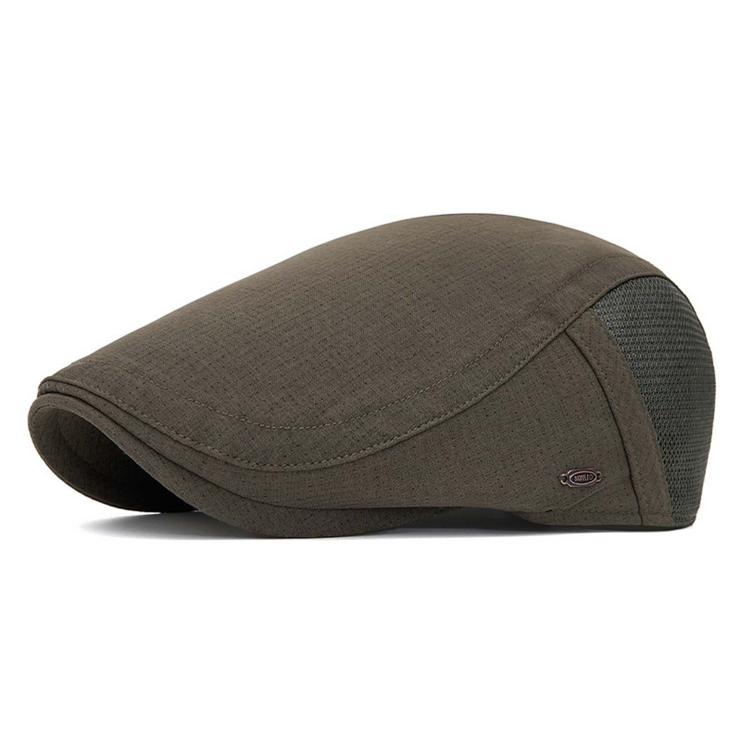 Bwecuy Schirmmütze Schirmmütze Baumwolle Barett Cap, Einstellbare Flatcap