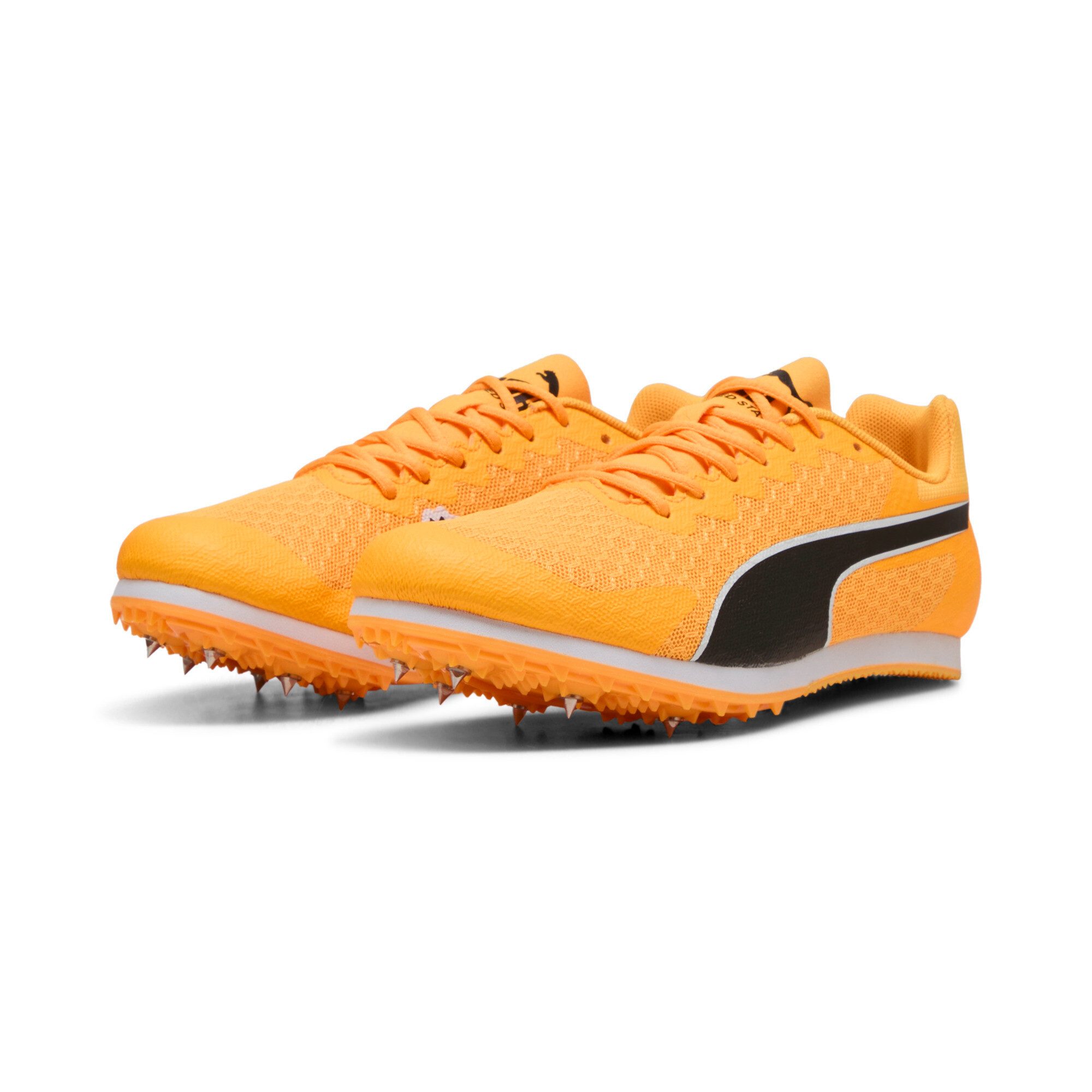 PUMA evoSPEED Star 9 Junior SUN STREAM-PUMA WHITE-PUMA BLACK Spike Schuh