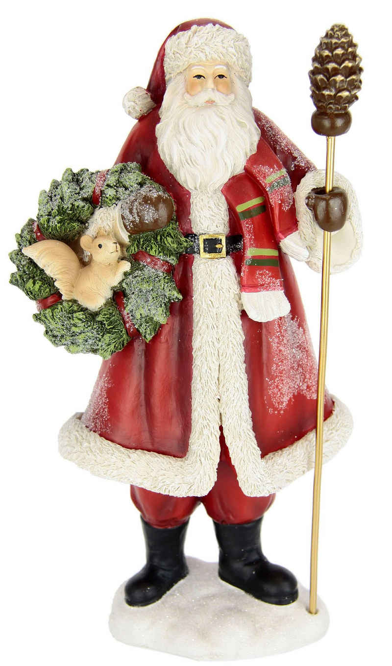 I.GE.A. Dekofigur Nikolaus, Santa Claus Figur, Nikolaus Dekoration, Dekofigur