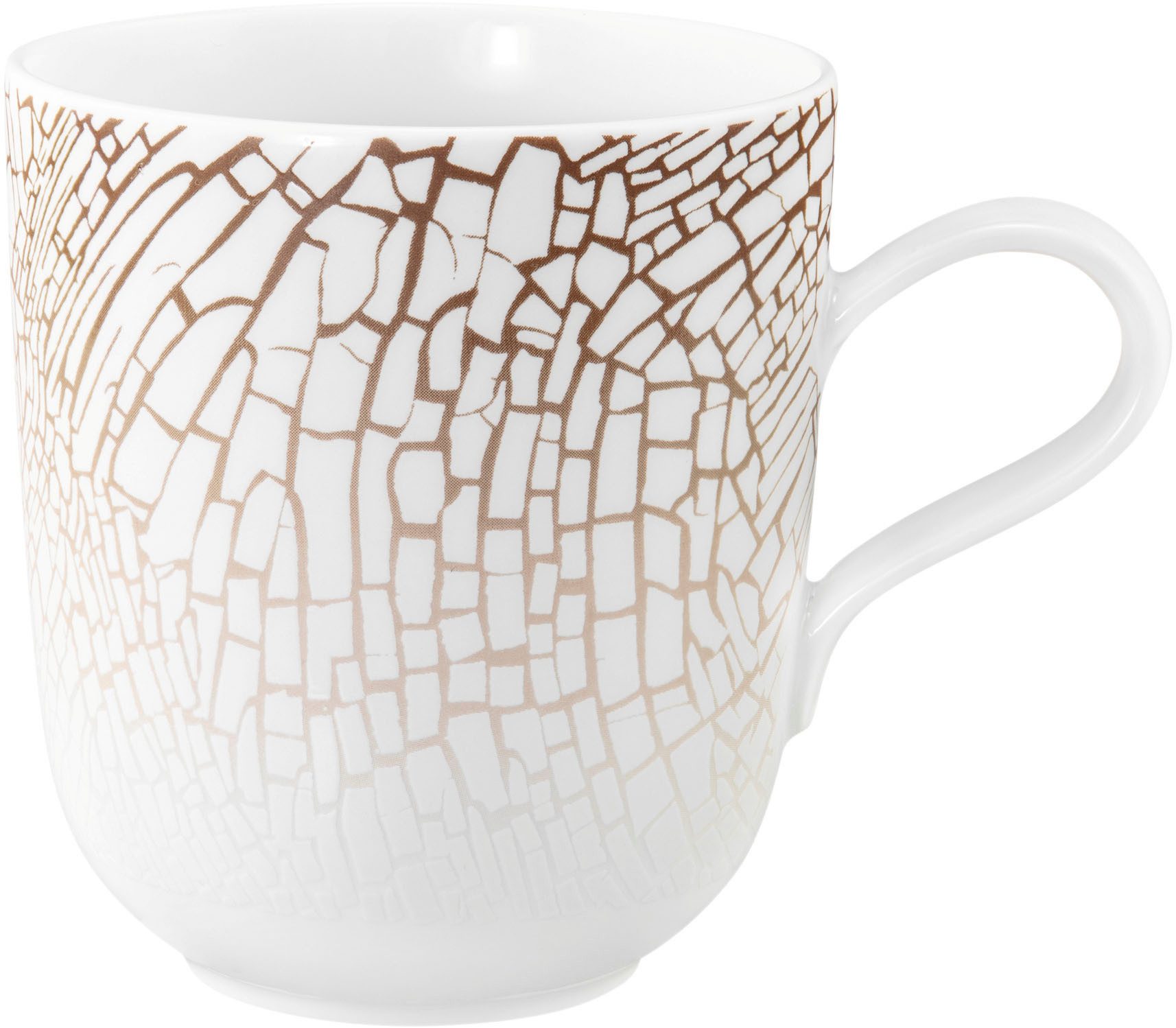 Seltmann Weiden Becher Liberty Krakelee, 1-tlg., Porzellan, Kaffeebecher, Tasse