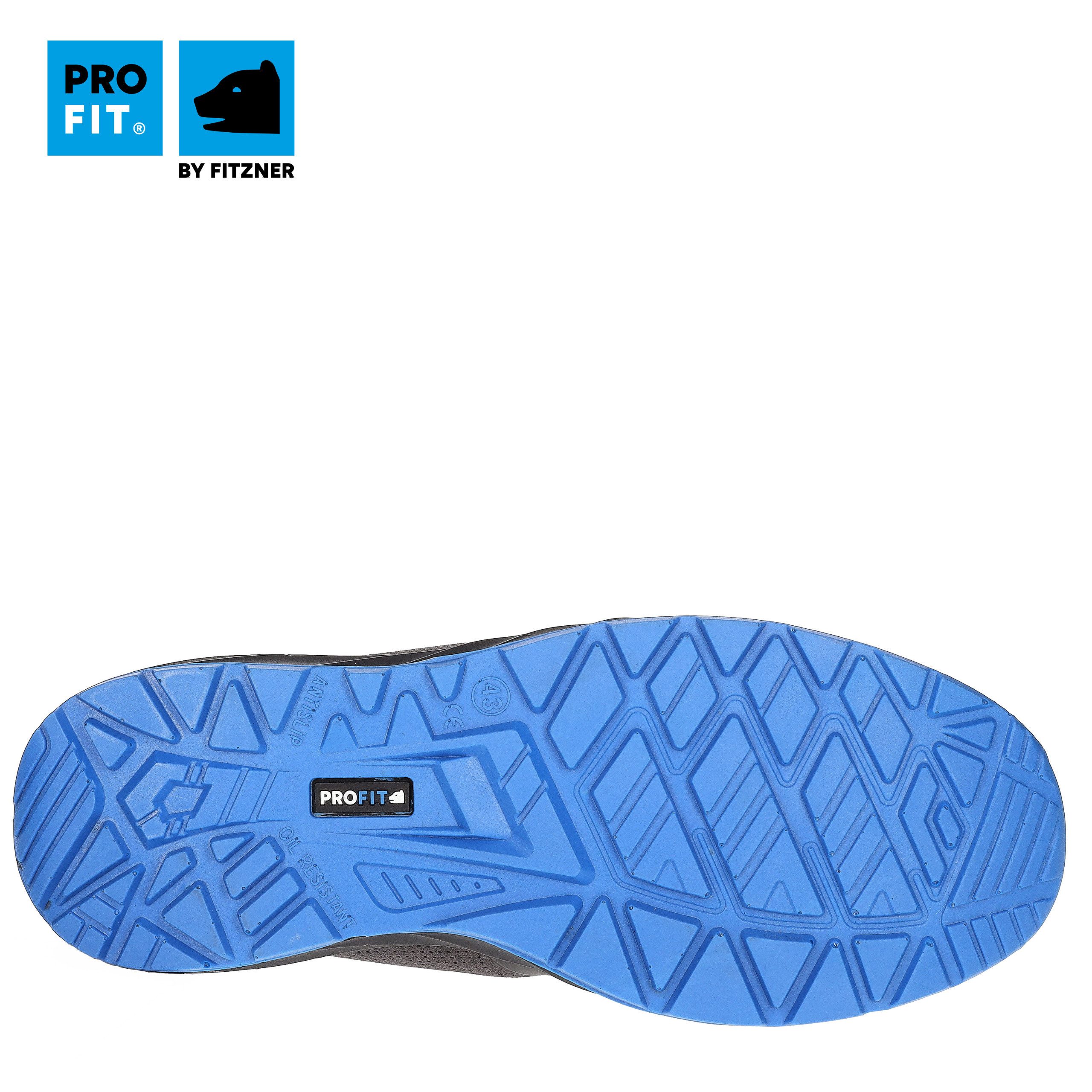 PRO FIT 142 ESD Sicherheitsschuhe S3 "Arctos L low", schwarz/blau, Arbeitsschuh (1, Paar) Metallfrei, Atmungsaktiv, Kunststoffkappe