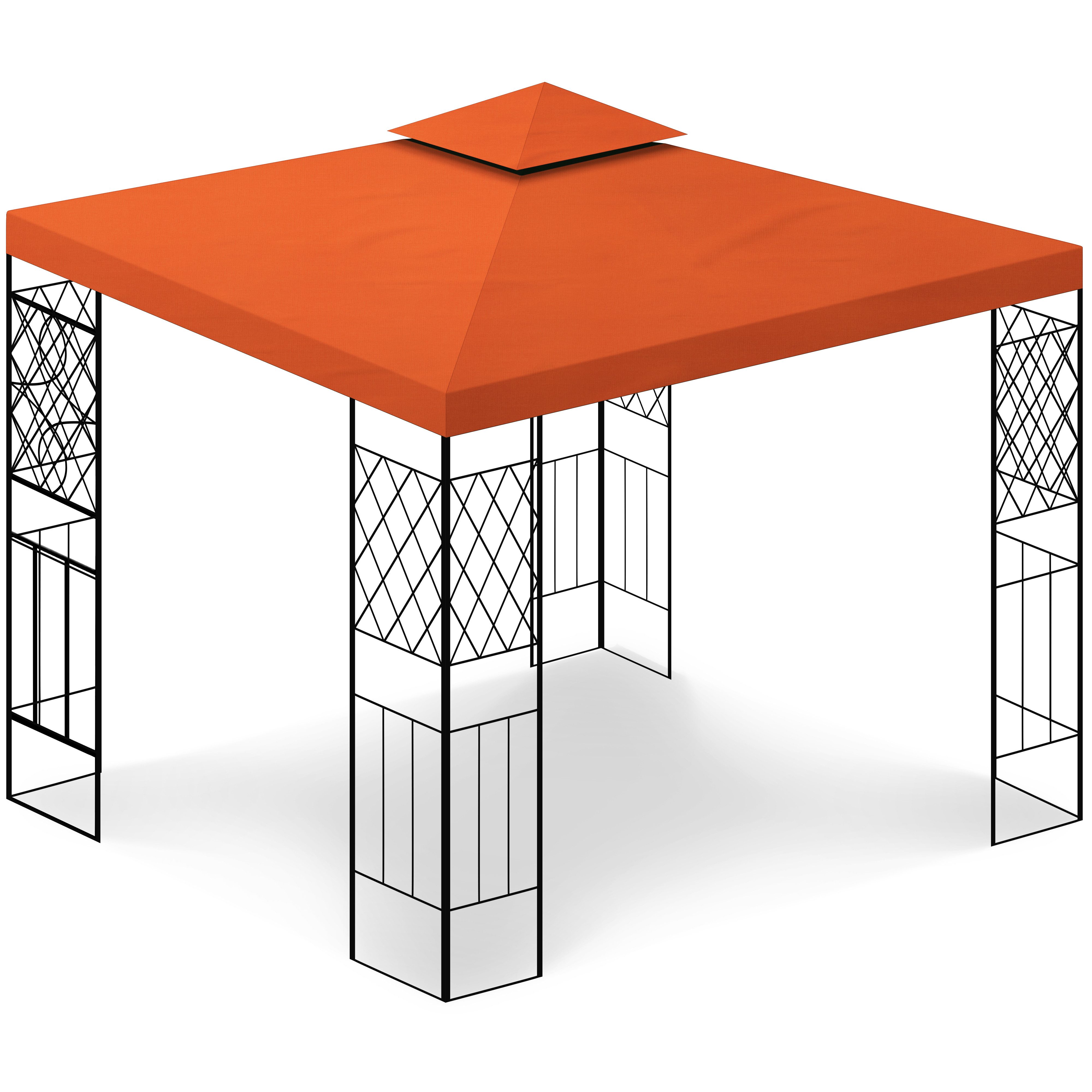 habeig Pavillon WASSERDICHT Tahiti Festzelt Pavillion 3x3m Metall inkl. Dach, (inkl. Dach und Gestell), 100% wasserdicht
