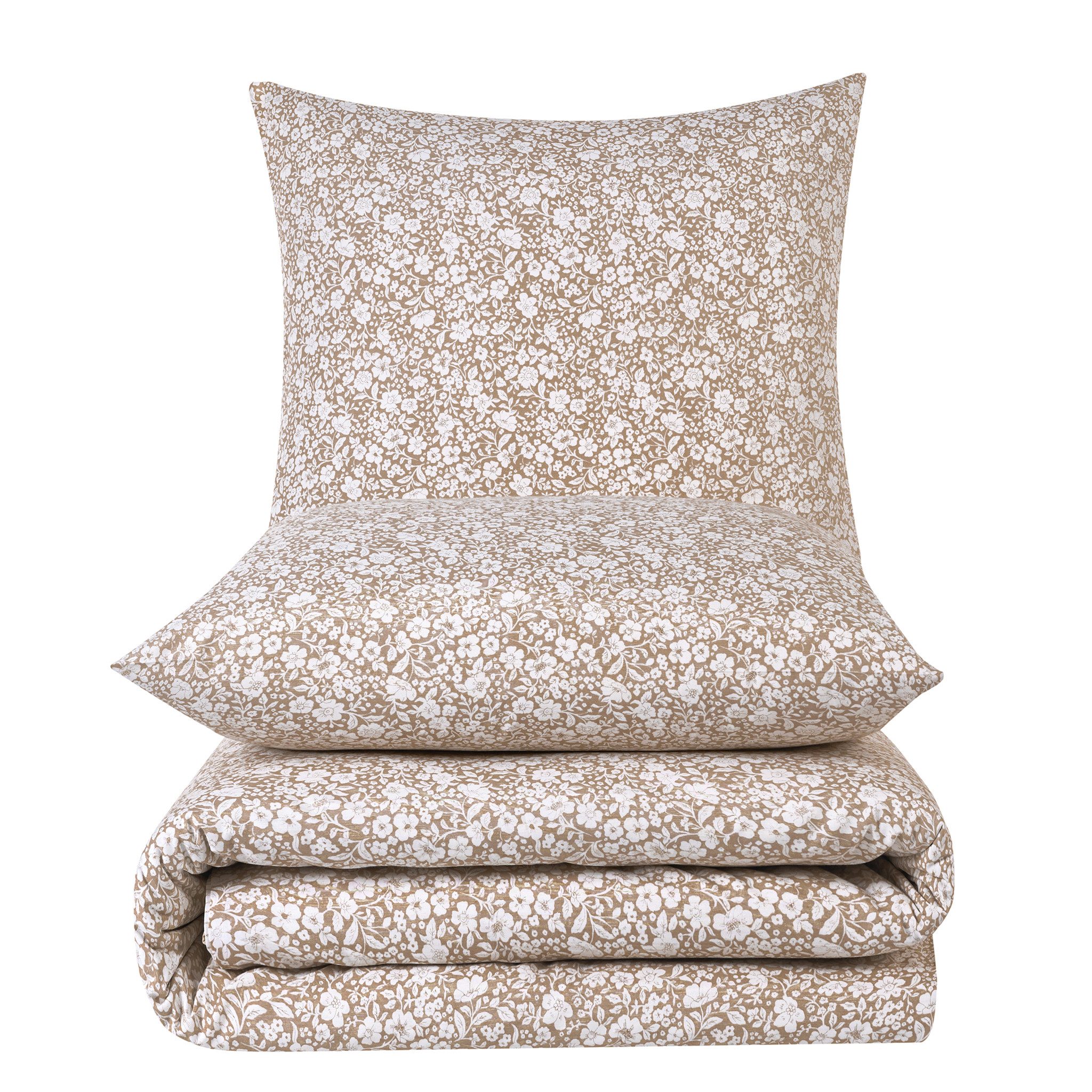 Buymax Bettwäsche Meadow Wendebettwäsche sets für Einzel- und Doppelbetten, Polycotton, 3 teilig, Bettbezug-Set 200x220 cm Reißverschluss, 60% Baumwolle, 40% Po – Bild 5 von 5
