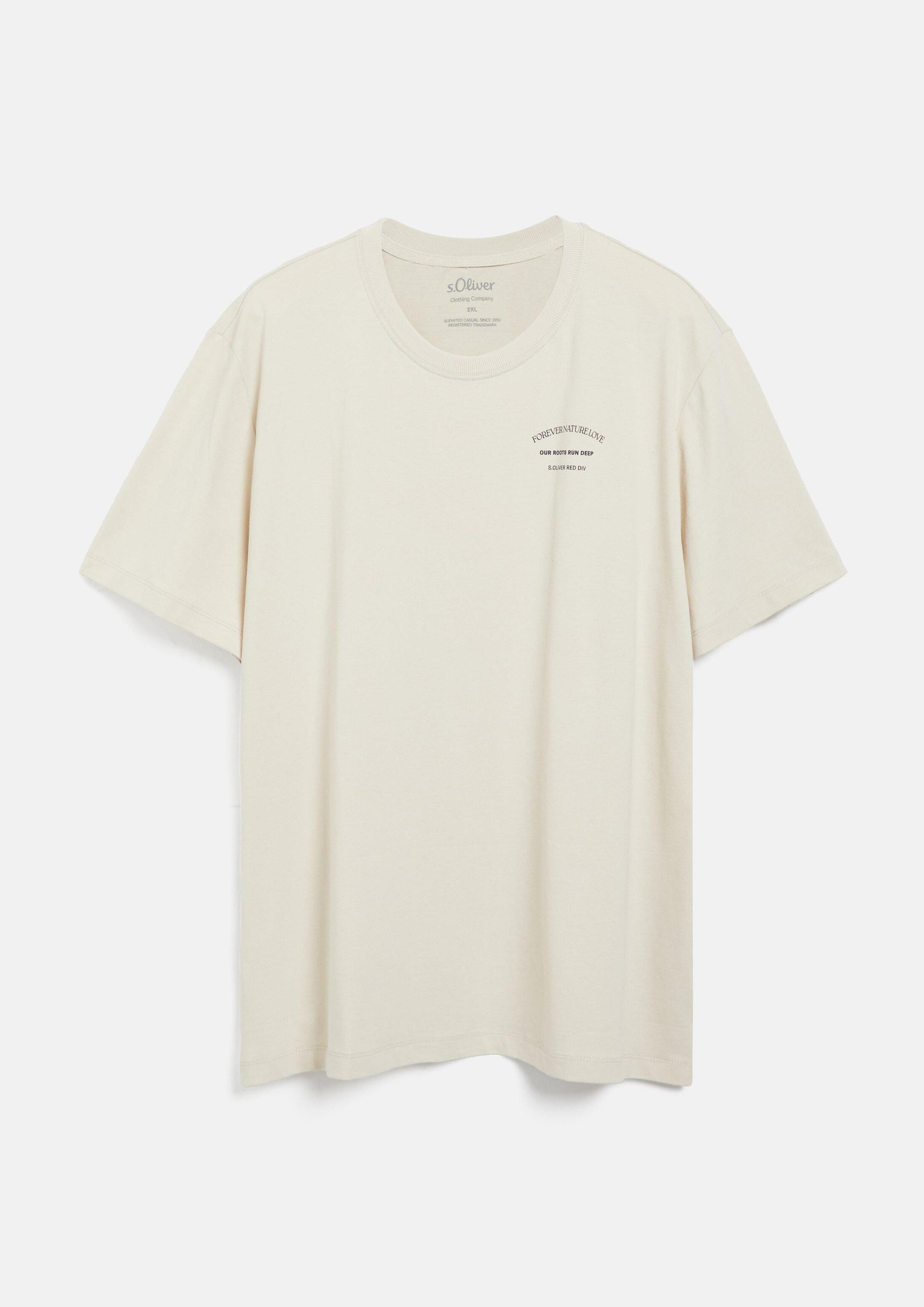 s.Oliver Kurzarmshirt T-Shirt T-Shirt mit Front- und Rückenprint