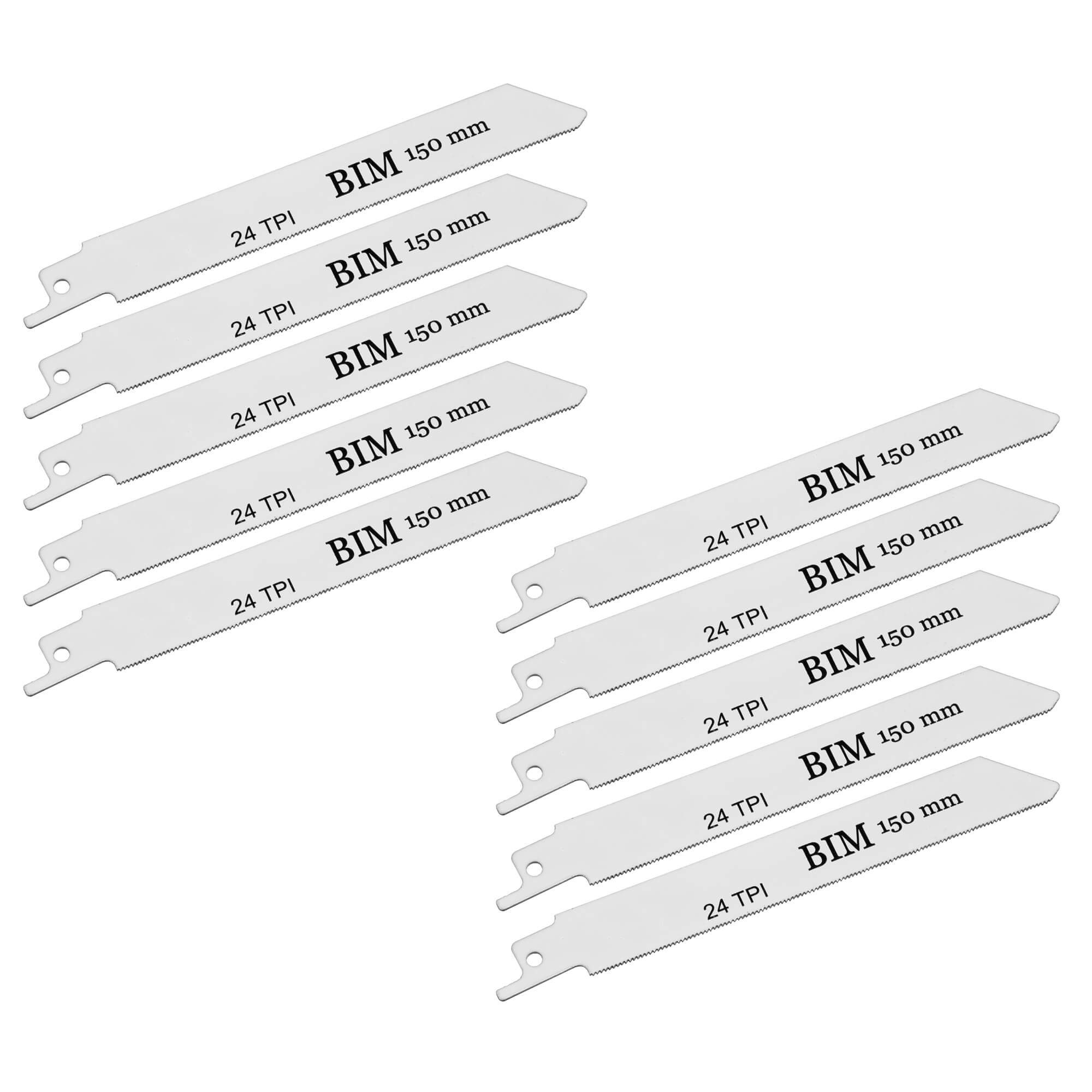 CMC Säbelsägeblatt Sägeblätter Säbelsägeblätter 150mm für Metall, Kunststoff (10 (10-St), 10 Bi-Metall Säbelsägen Sägeblätter von CMC
