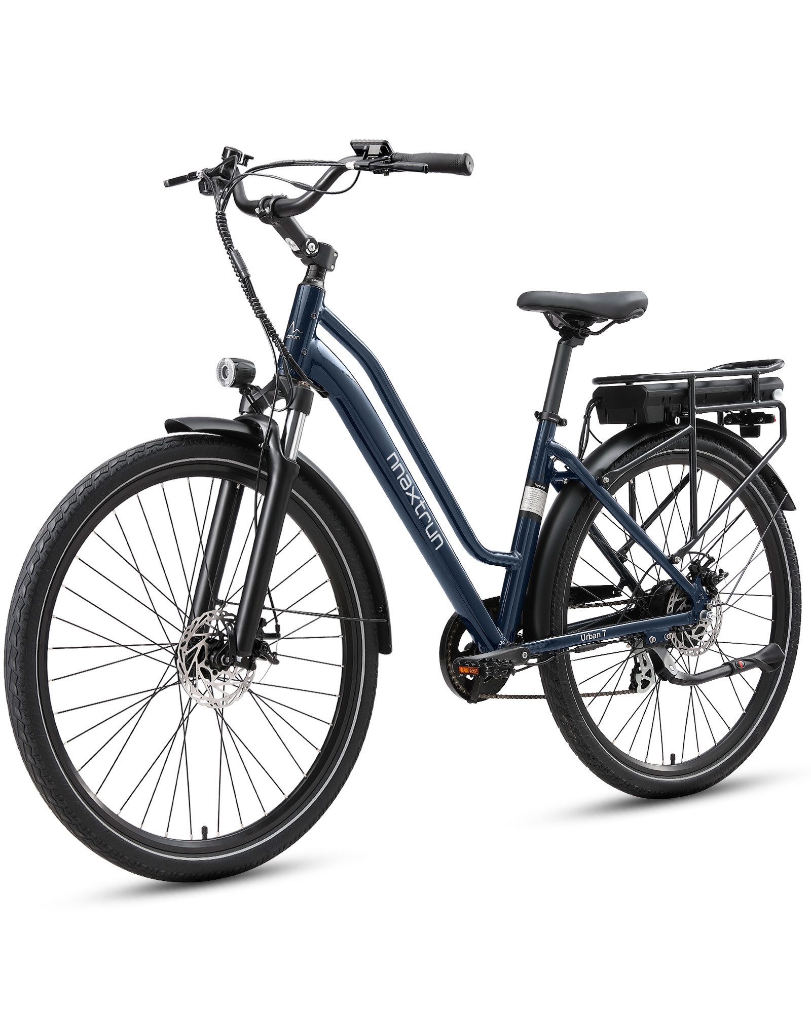 Vankel E-Bike Cityrad Urban E-Fahrrad Damen u. Herren 460WH Pedelec, 36V 12,8AH 70km, Kettenschaltung, Heckmotor, 460,8 Wh, (Beleuchtungsset mit Batterieladegerät, Batterieschlüssel, Werkzeug), City-E-Bike 250W, 70km Alu 460,8Wh Akku
