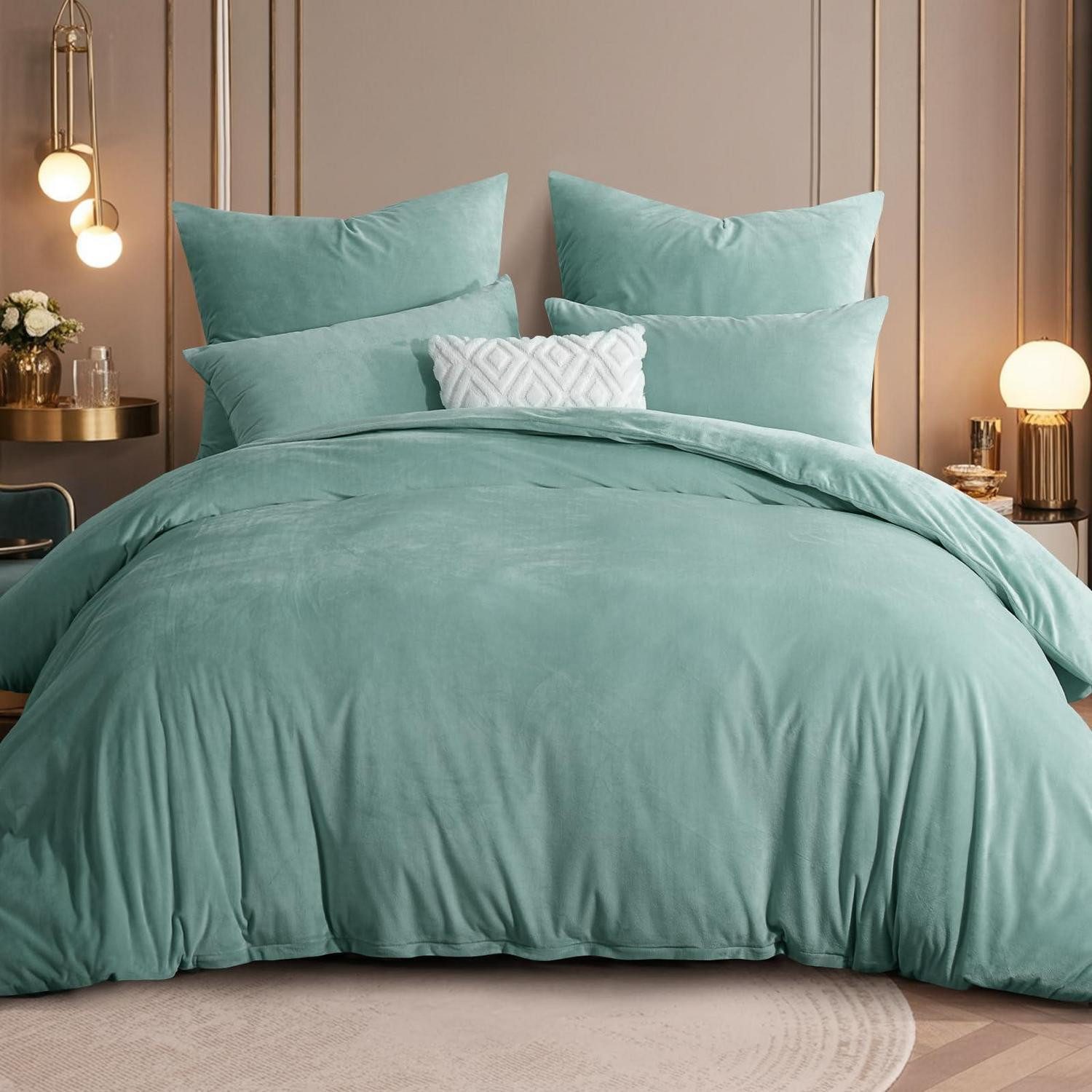 LuxusKollektion Bettwäsche Bettwäsche 220x240 Hellgrün 3tlg