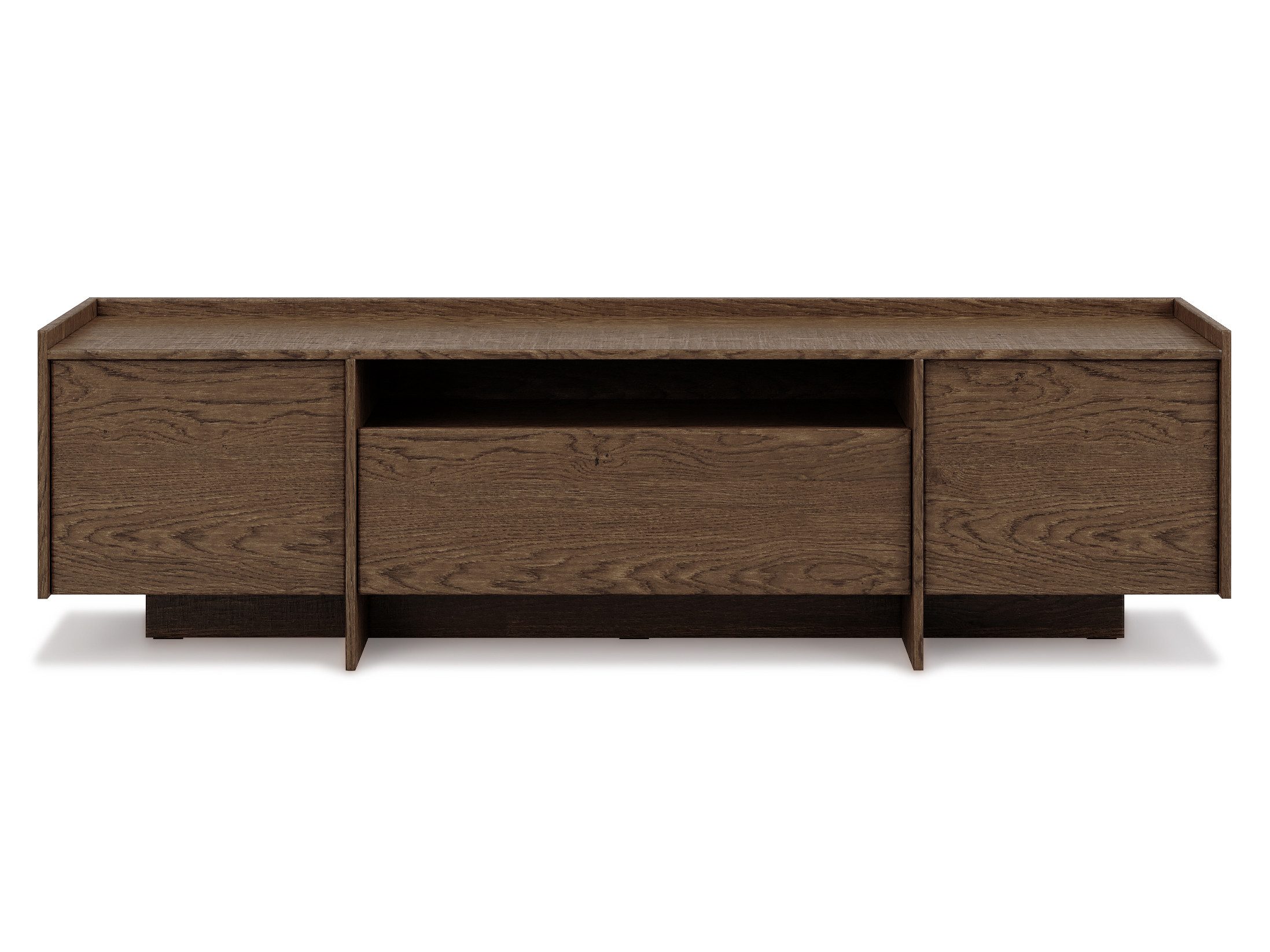 Beautysofa TV-Schrank JUNI mit 3 Türen und offener Ablage (Push-to-Open-Funktion, im Japandi-Stil)