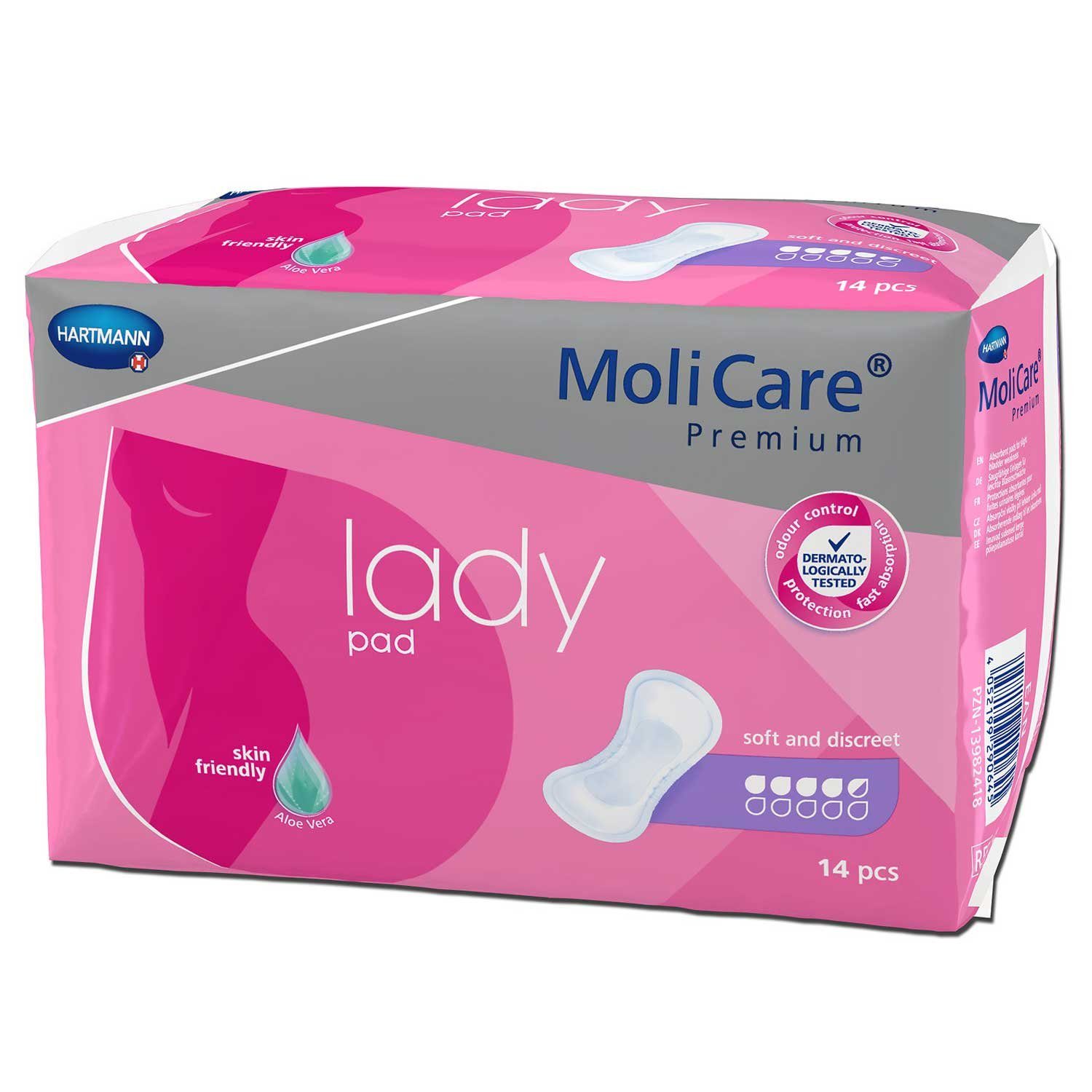 Molicare Inkontinenzslip MoliCare® Premium lady pad 4,5 Tropfen Karton x 12 (168-St) für diskrete Inkontinenzversorgung