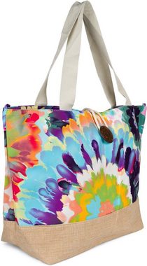 styleBREAKER Strandtasche (1-tlg), Strandtasche mit Blumen Muster