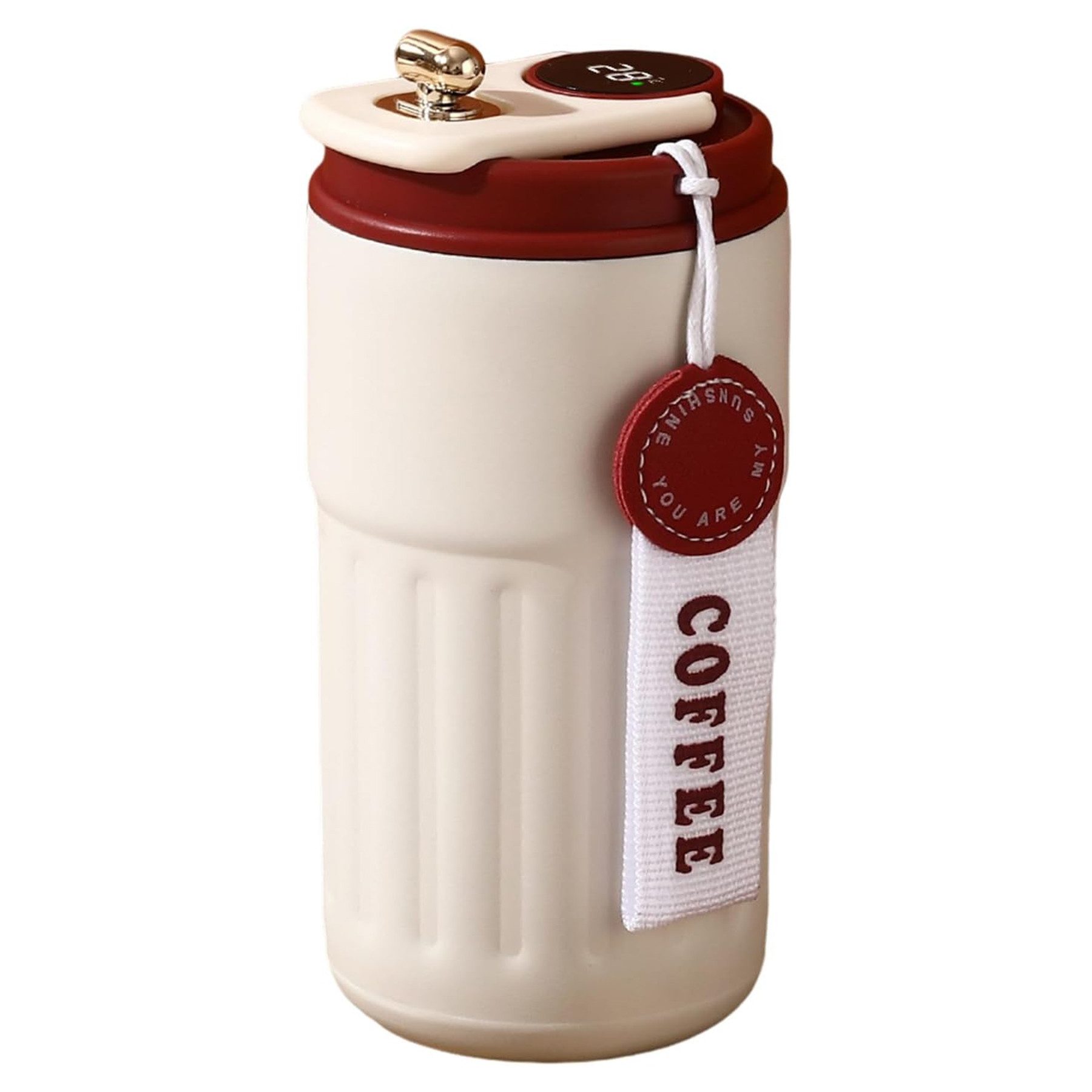 Senmudi Термокружка Чашки to go,Isolierbecher,316 Edelstahl Travel Mug, Tragbarer Vakuumisolierter Reisebecher für Wasser, Kaffee, Milch, Tee