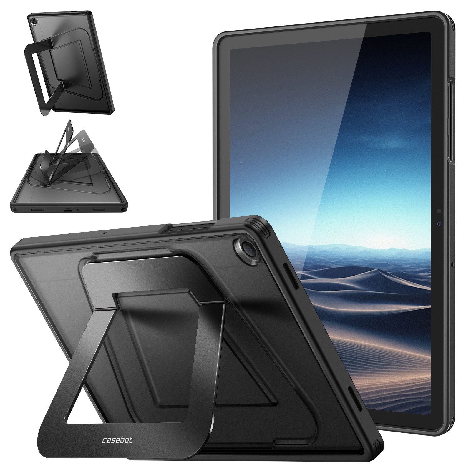 Fintie Tablet-Hülle mit Metallständer für Samsung Galaxy Tab A11+ 2025 11''/ Tab A9+ 2023 11 Zoll, Stoßfeste Multi-Winkel Betrachtung Tablet Schutzhülle