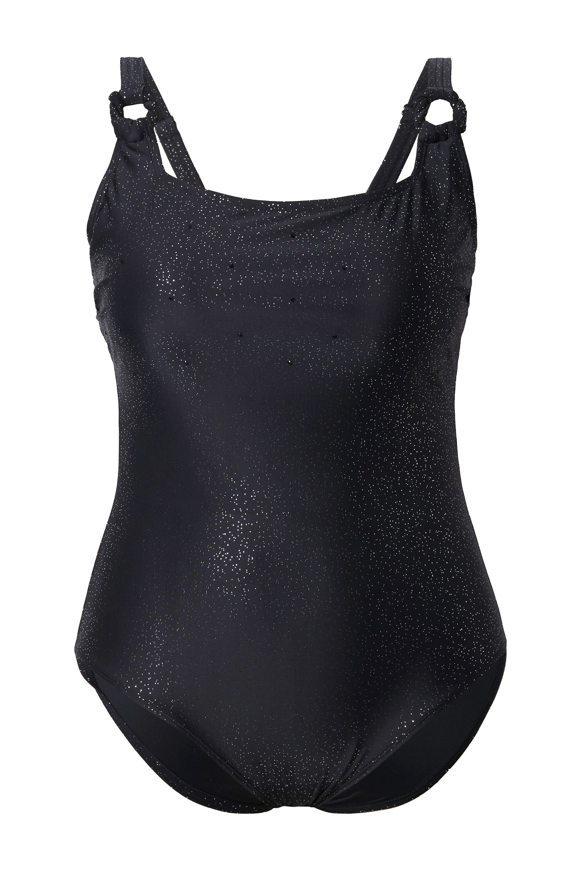 Ulla Popken Badeanzug Badeanzug Metallic-Effekt Softcups günstig online kaufen