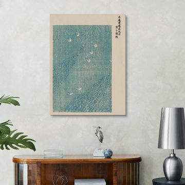 Posterlounge Holzbild Taguchi Tomoki, Yatsuo No Tsubaki Hellblau I, Wohnzimmer Japandi Malerei