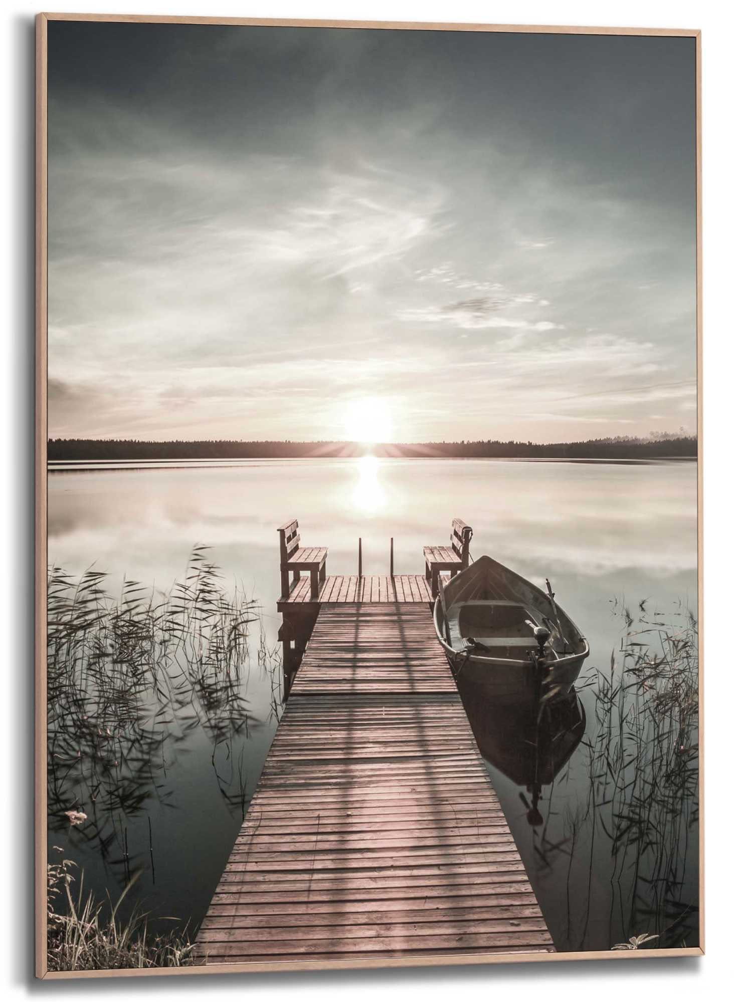 Reinders! Wandbild Slim Frame Wood 50x70 Scandic Jetty