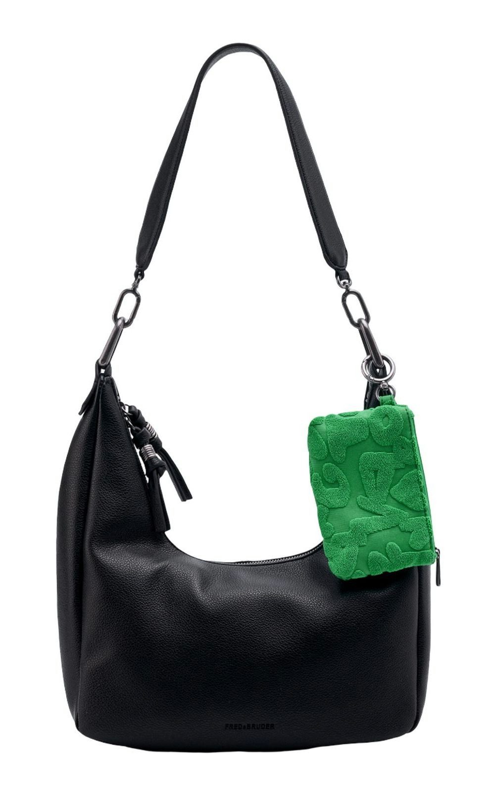 FREDsBRUDER Umhängetasche Hobo Bag (Set, 2-tlg), aus echtem Rindsleder