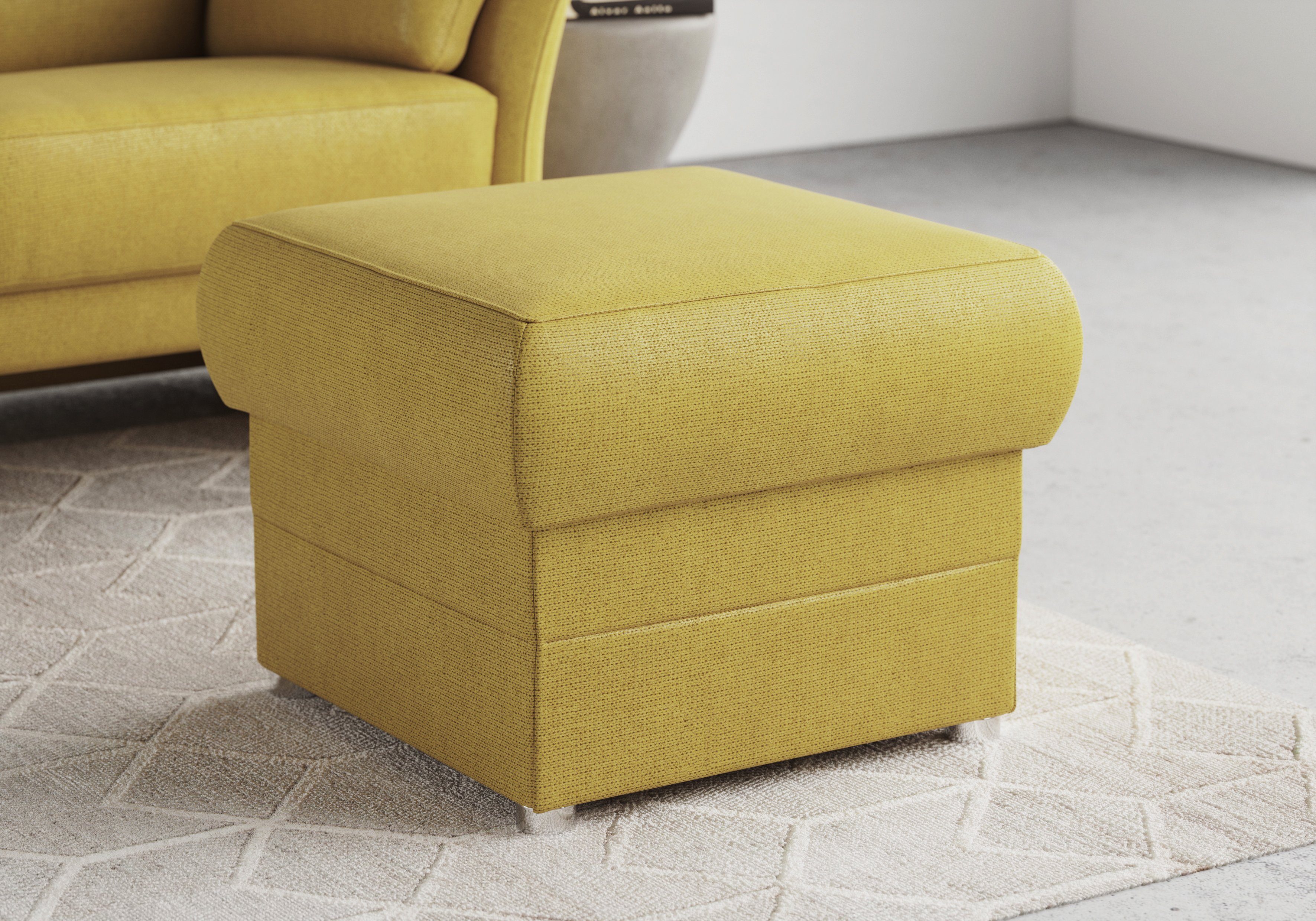 DOMO collection Hocker Pina, kompakt und bequem, Passender Hocker zur Serie