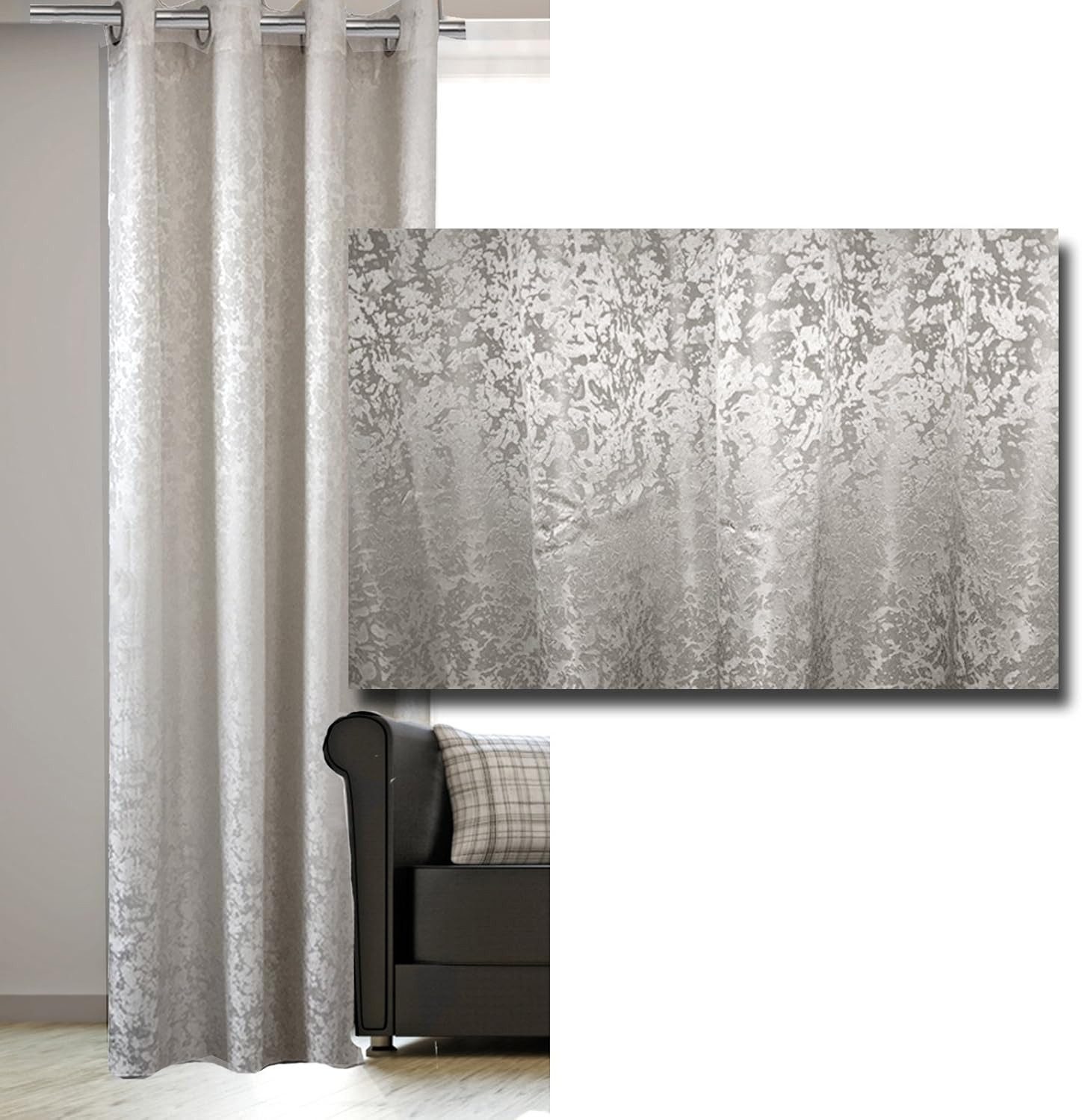 JEMIDI Gardine JEMIDI Ösenvorhang blickdicht 140x245 cm, Luan