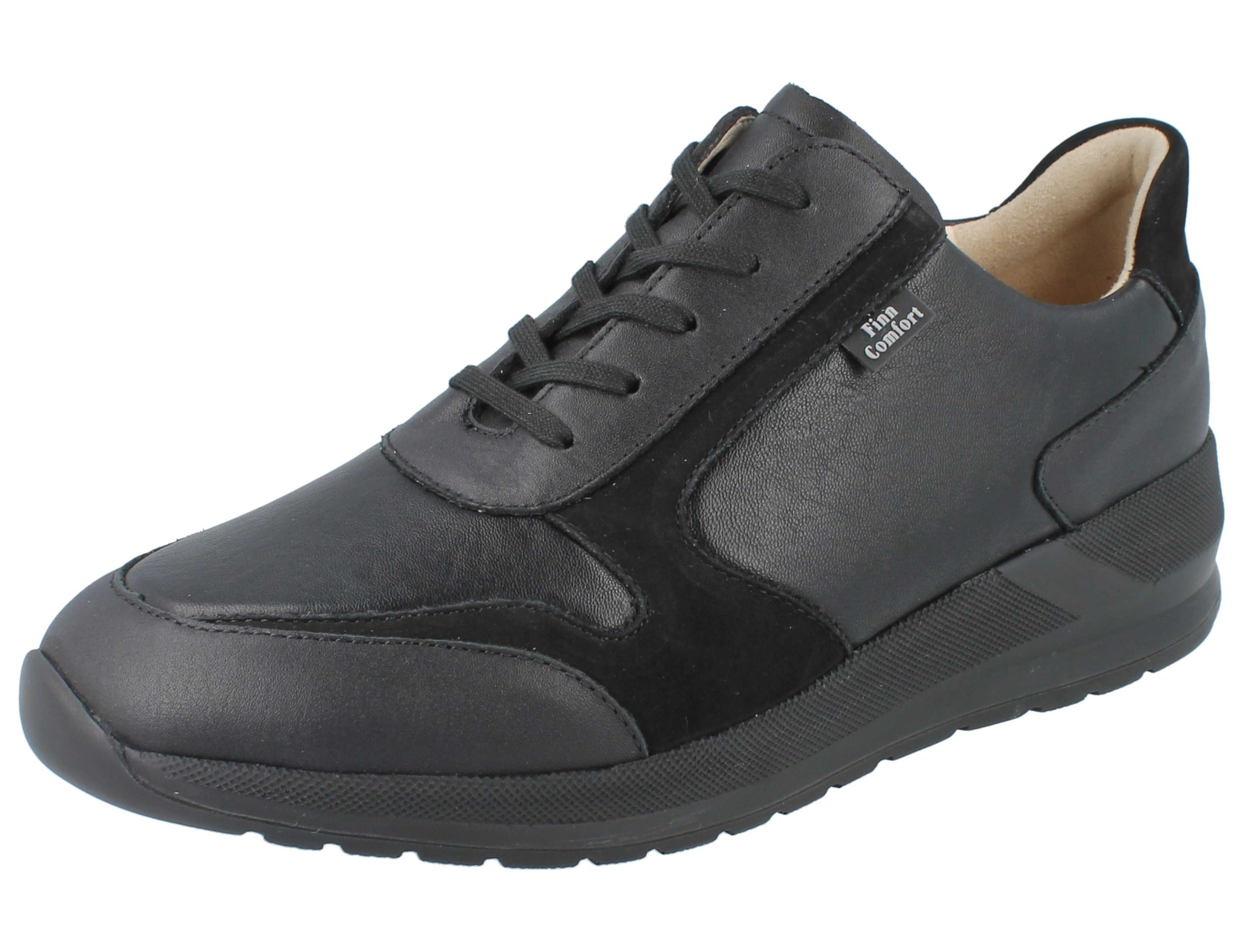 Finn Comfort FINN COMFORT FinnStretch Mori Damen Halbschuhe schwarz Glattleder - Schnürschuh Wechselfußbett