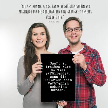 Mr. & Mrs. Panda Poster DIN A3 Sport zu treiben wäre... - Schwarz - Geschenk, Spruch, Glizer, Fun Talk (1 St), Kunstvoller Druck