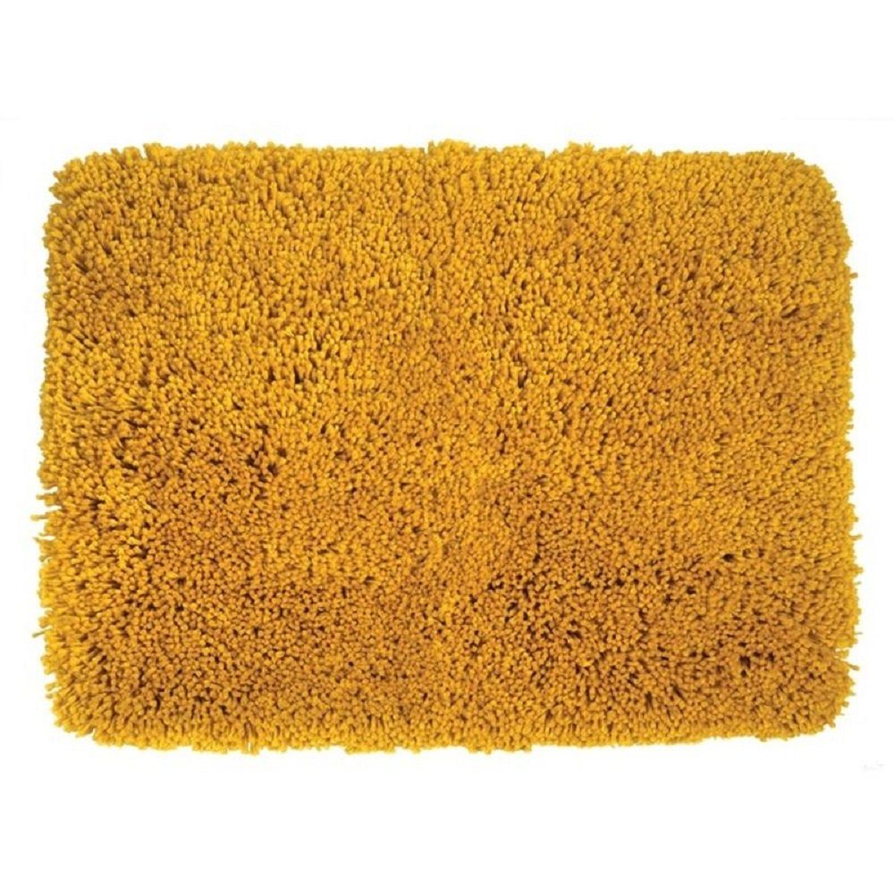 spirella Badematte HIGHLAND, Höhe 40 mm, Badteppich Hochflor, 100% Polyester Microfaser, Anti-Rutsch Beschichtung, für Fußbodenheizung geeignet, waschbar 40°, schnelltrocknend, Polyester, rechteckig, Rutschhemmende Unterseite aus Latex, Maschinenwaschbar, Schnelltrocknend