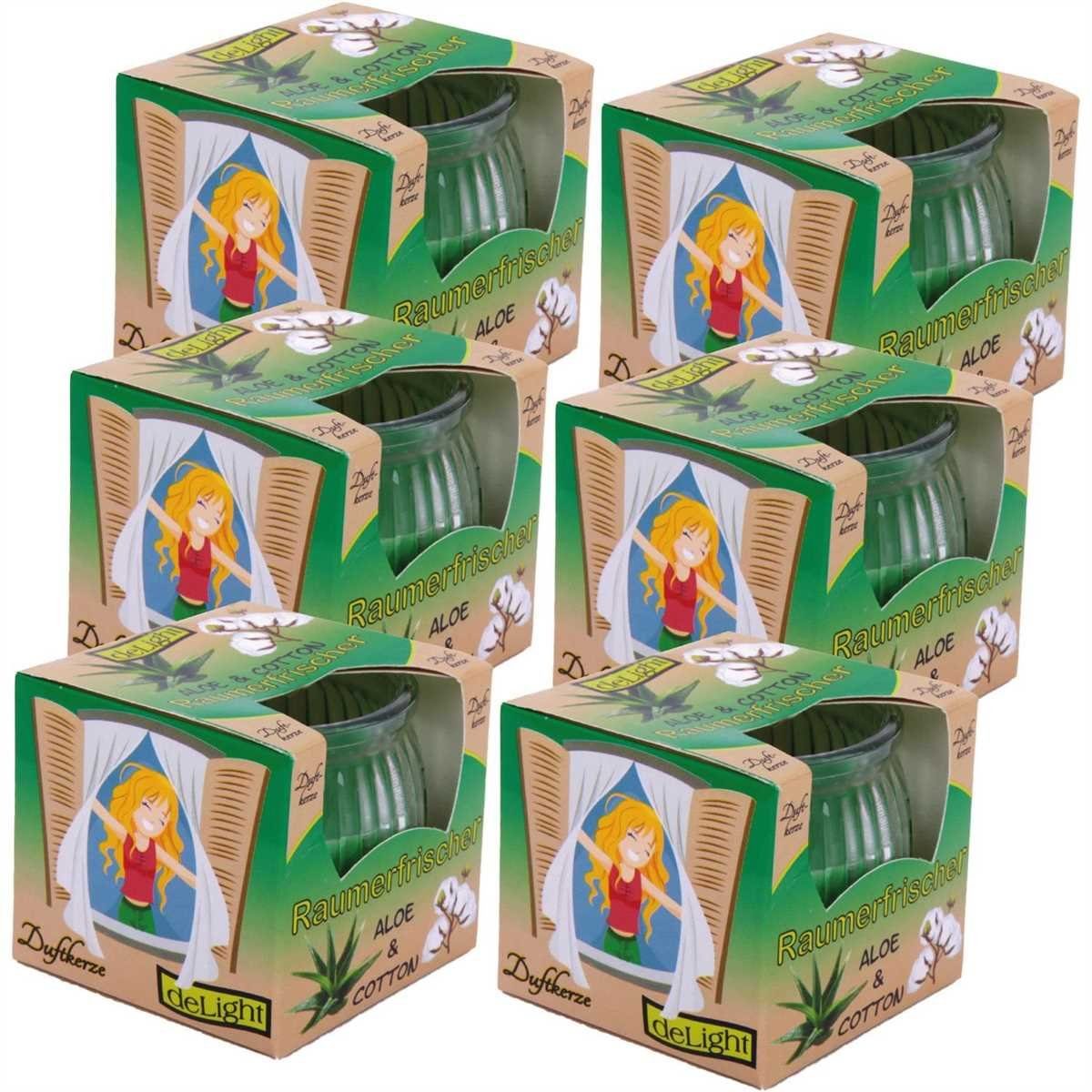 HS Candle Duftkerze (6-tlg), Kerze im Glas, 6er Pack Raumduft mit je ca. 22 Std. Brenndauer