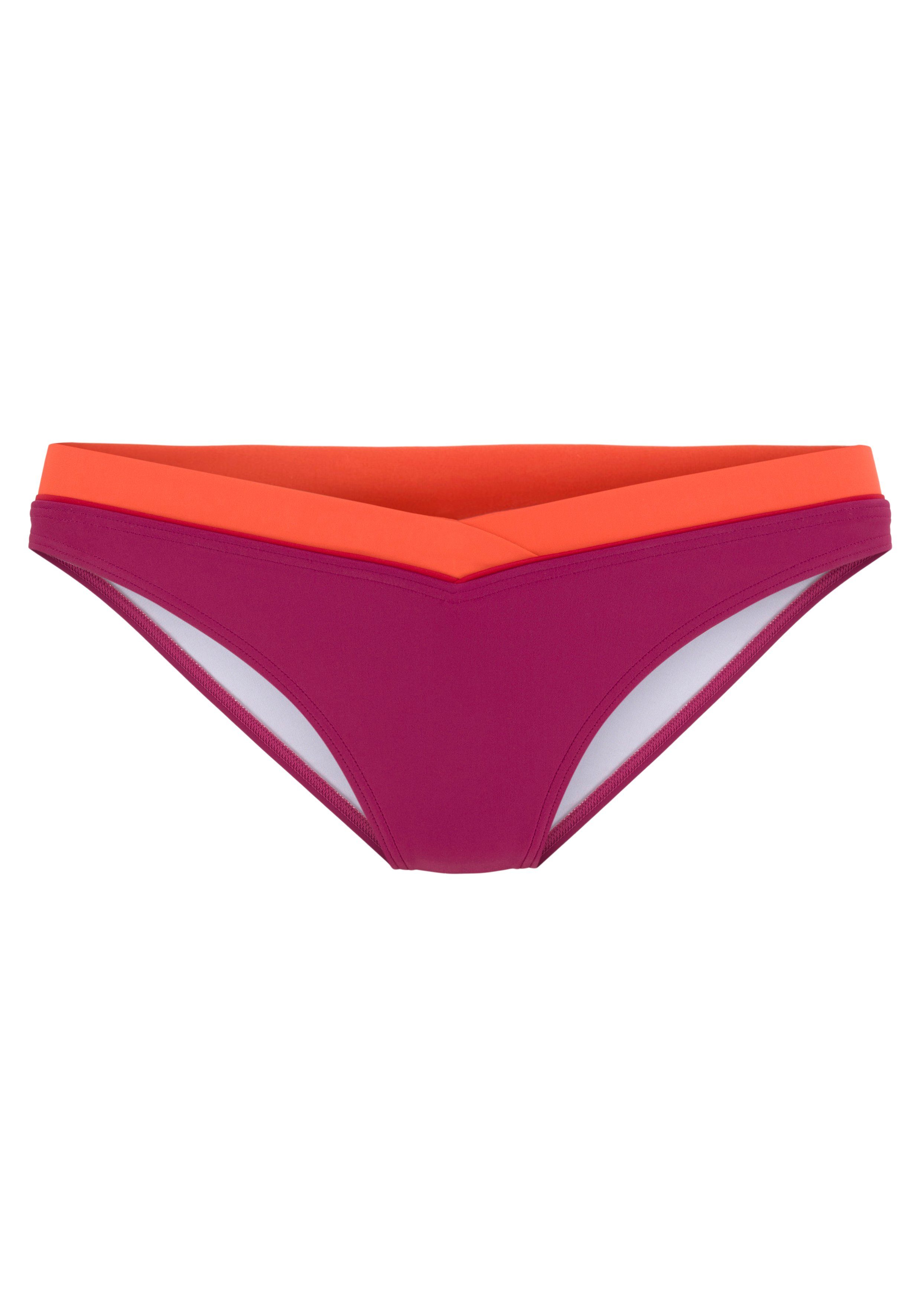 S.OLIVER Bikini-Hose Yella mit kontrastfarbenen Details und V-Bund mehr