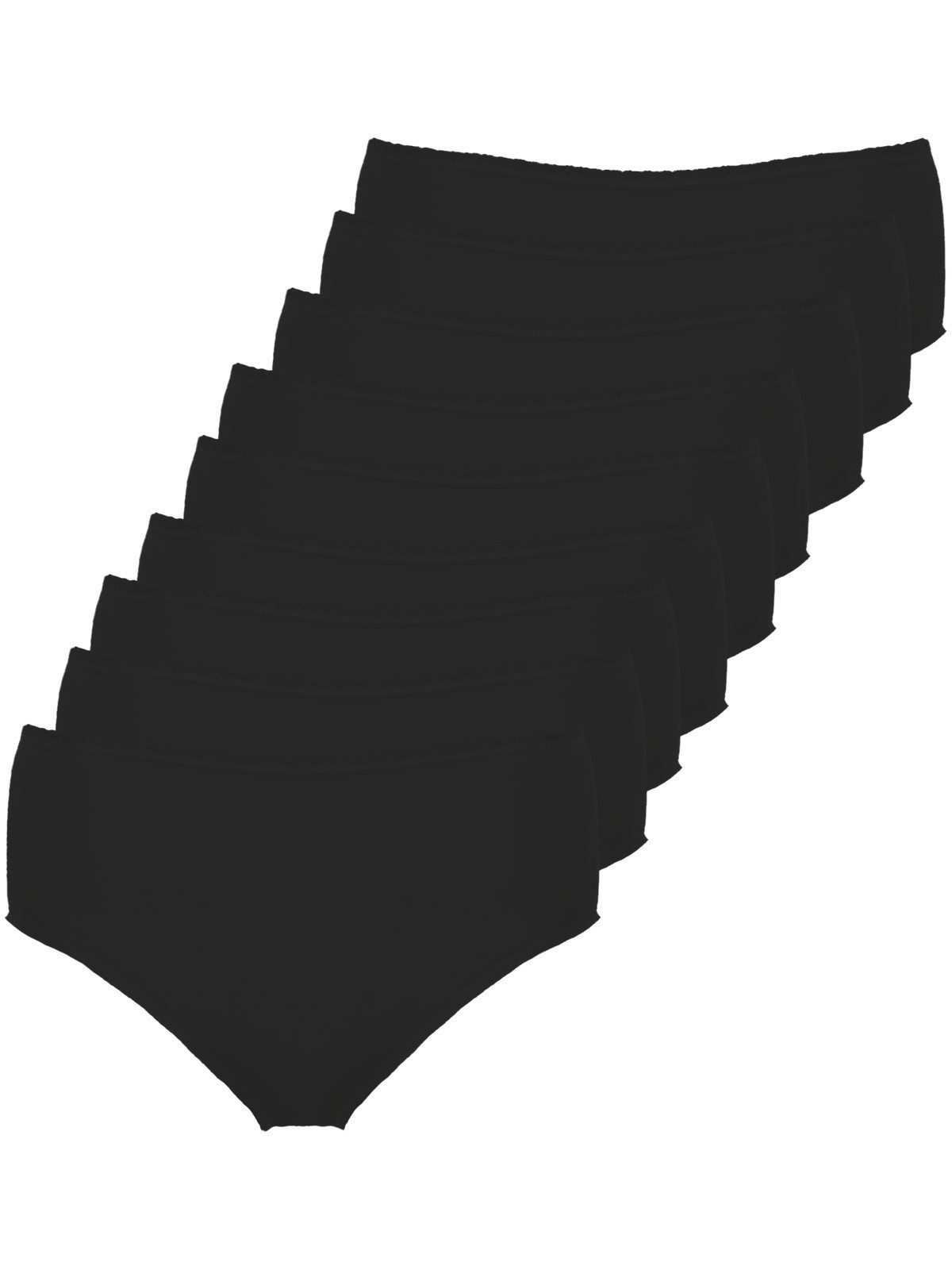 Schöller Taillenslip 9er Pack Damen Maxislip Baumwolle (Packung, 9-St) Zwickel
