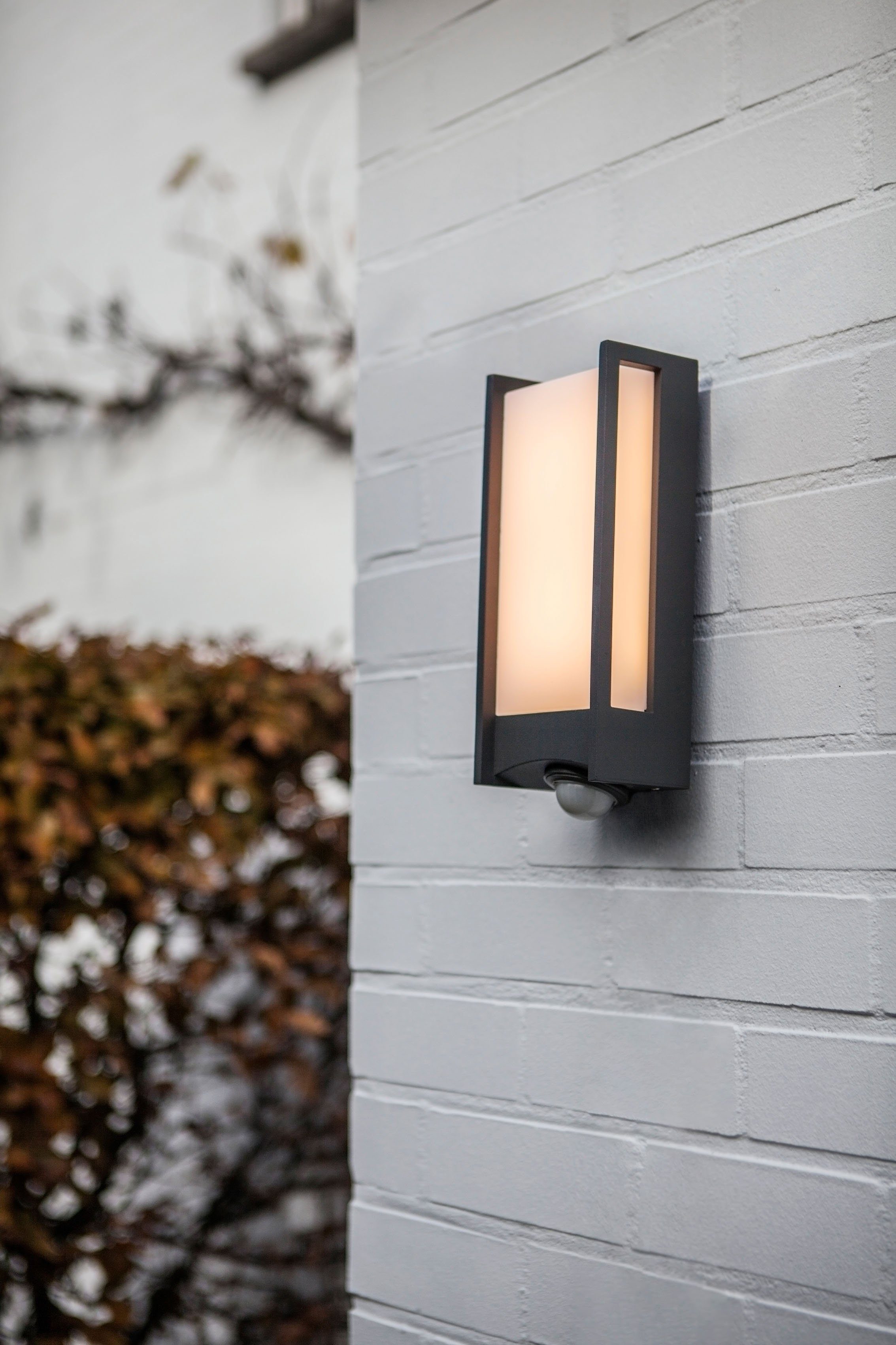 QUBO, LED integriert, fest LED Außen-Wandleuchte Warmweiß LUTEC