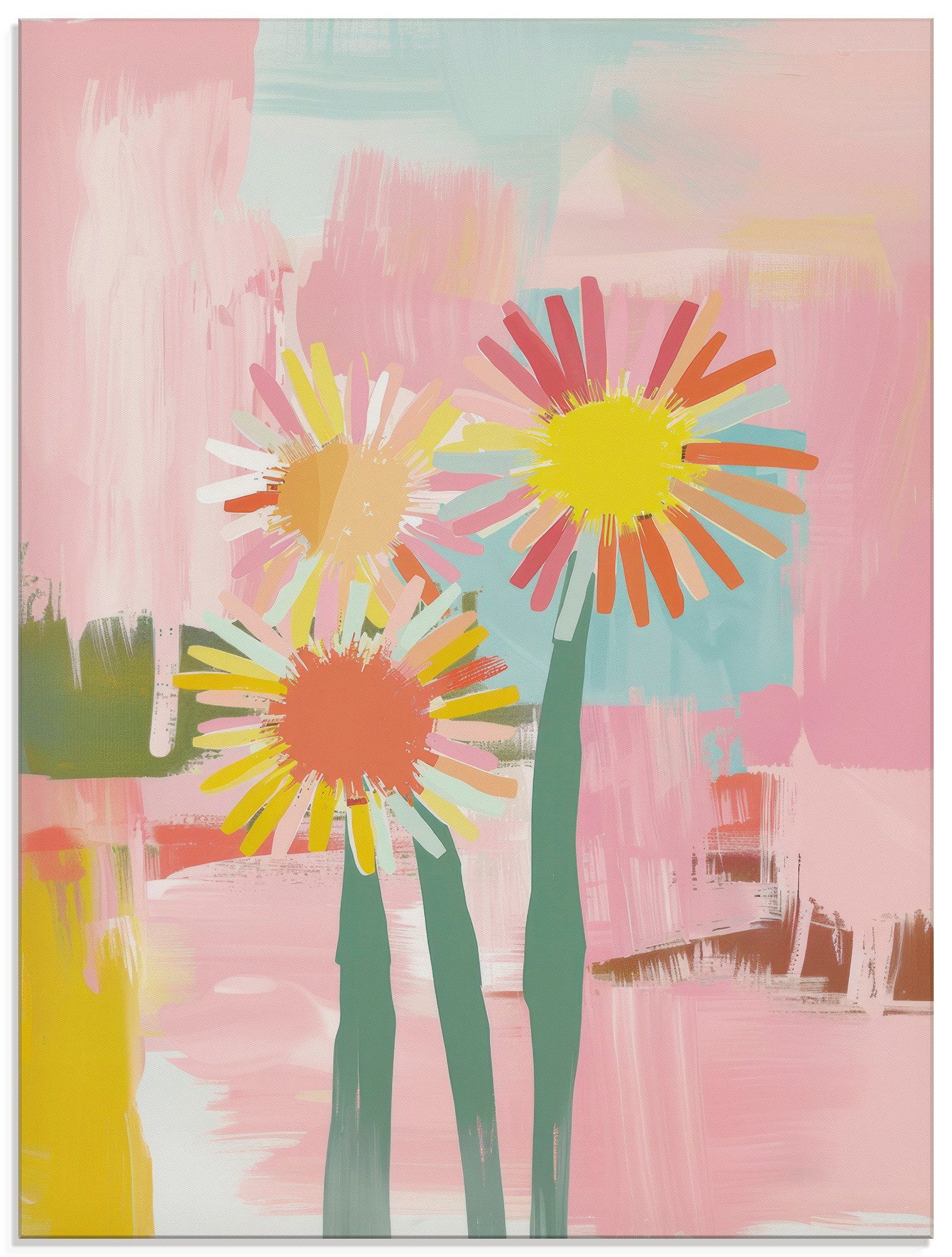 Artland Glasbild Flüstern des Sommers, Blumenbilder (1 St), in verschiedenen Größen