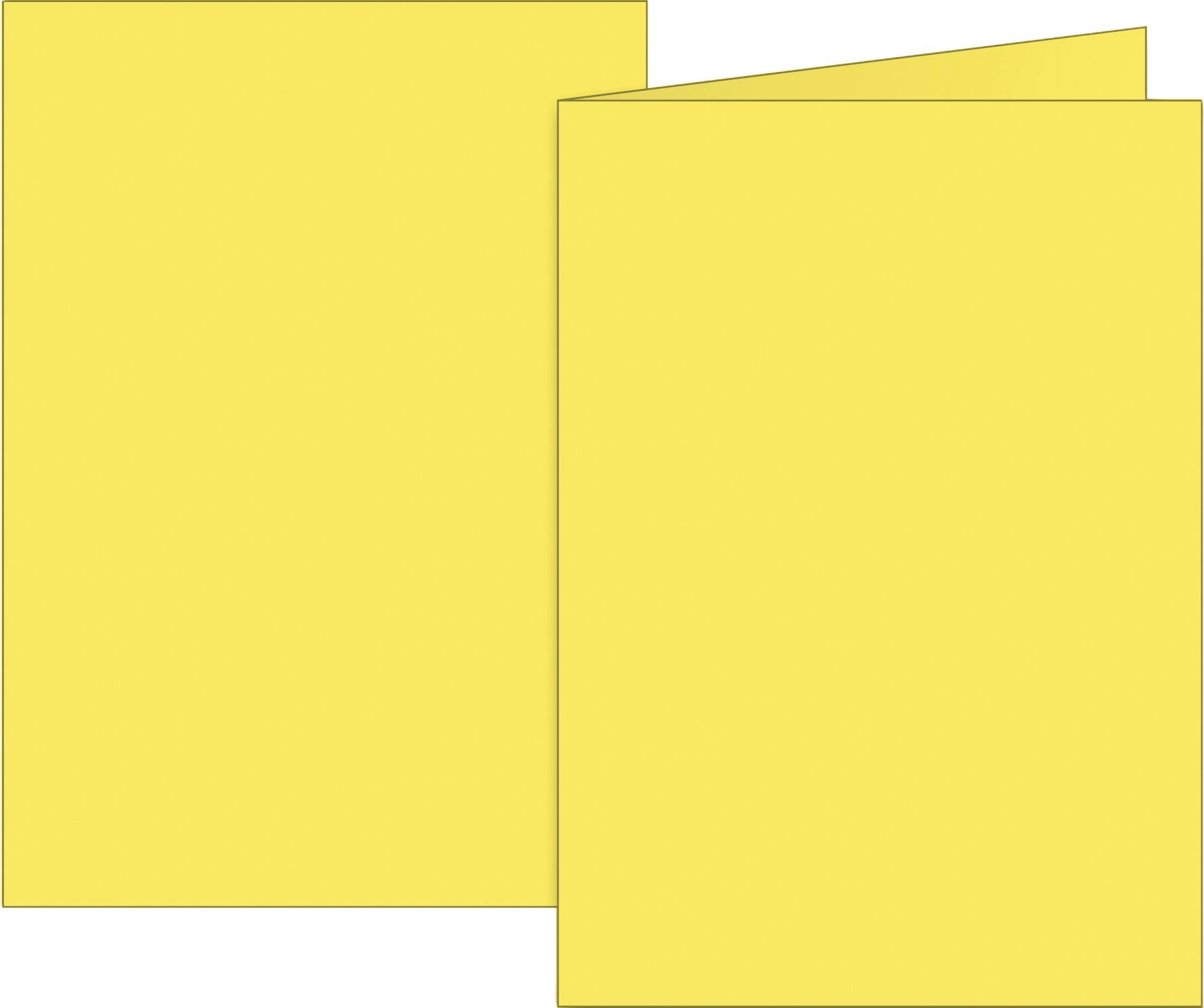 BRUNNEN Druckerpapier BRUNNEN 105125510 Klappkarte Universalpapier B6 gelb